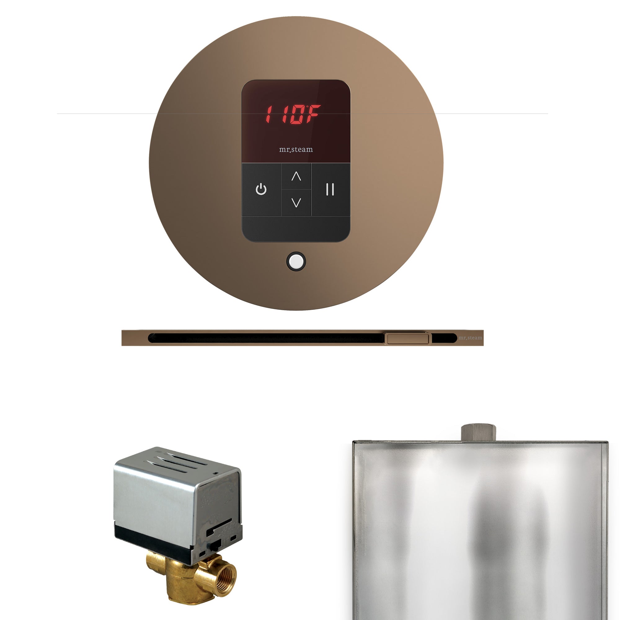 Mr. Steam Basic Butler Steam Shower Control Package with iTempo Control and Linear Steamhead
