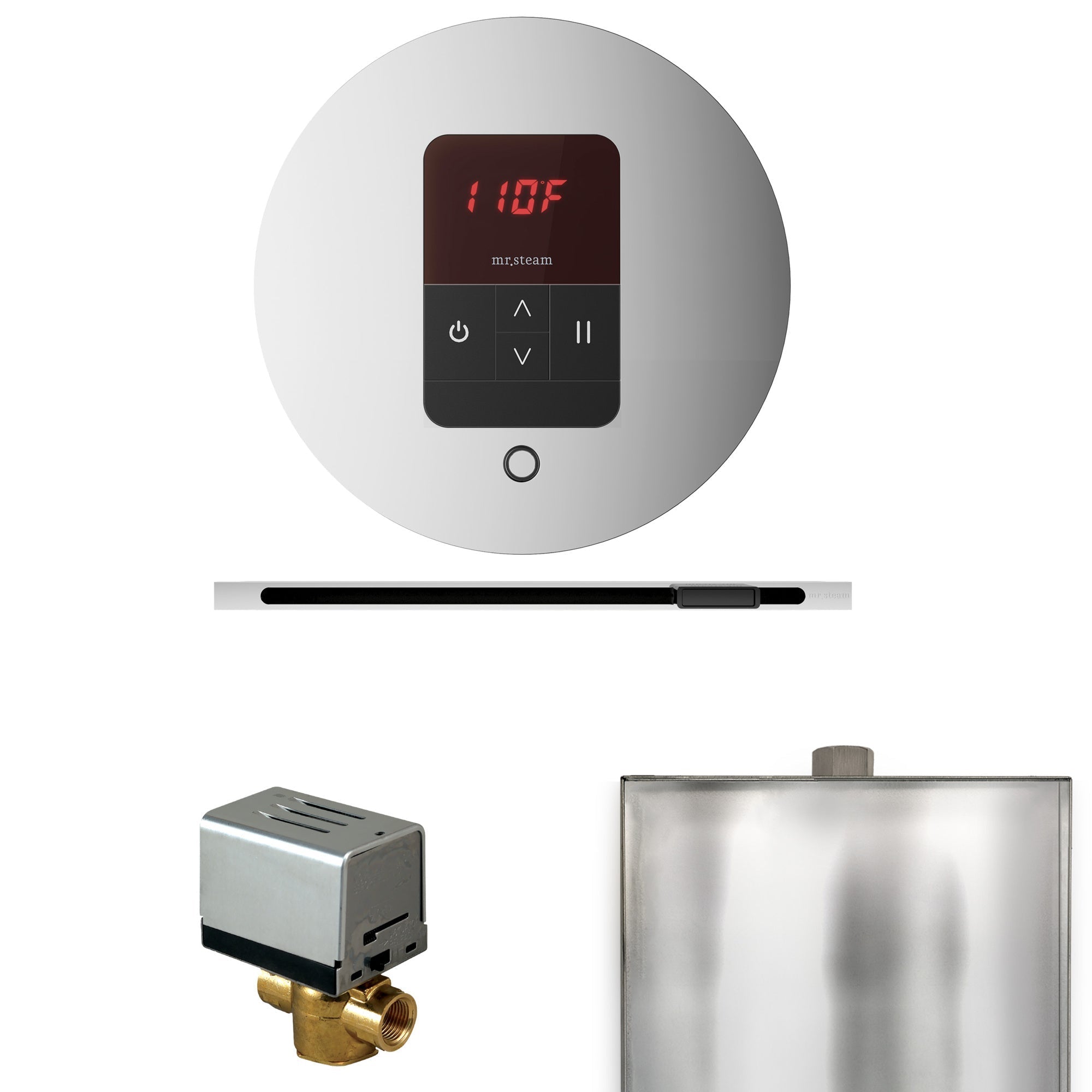 Mr. Steam Basic Butler Steam Shower Control Package with iTempo Control and Linear Steamhead