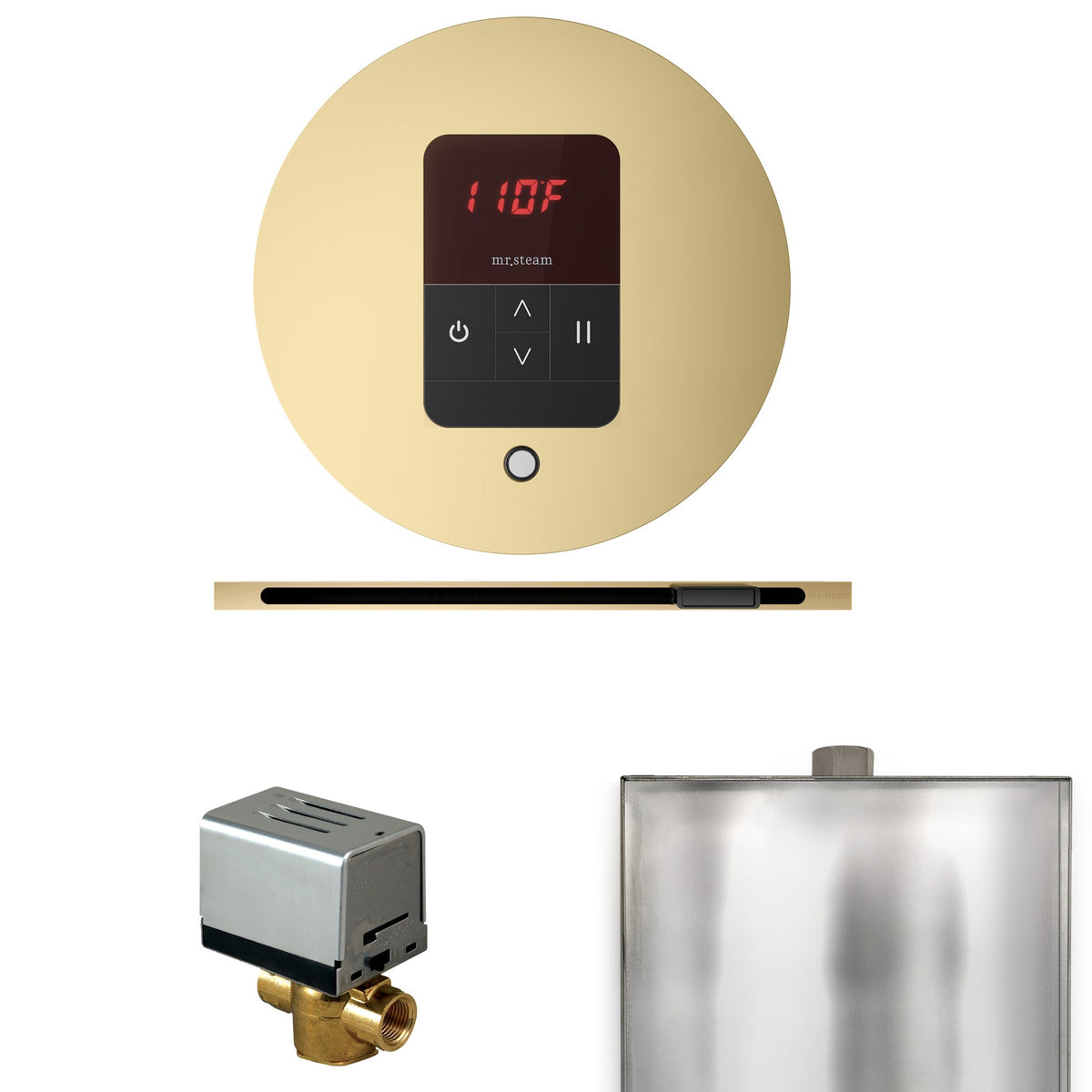 Mr. Steam Basic Butler Steam Shower Control Package with iTempo Control and Linear Steamhead