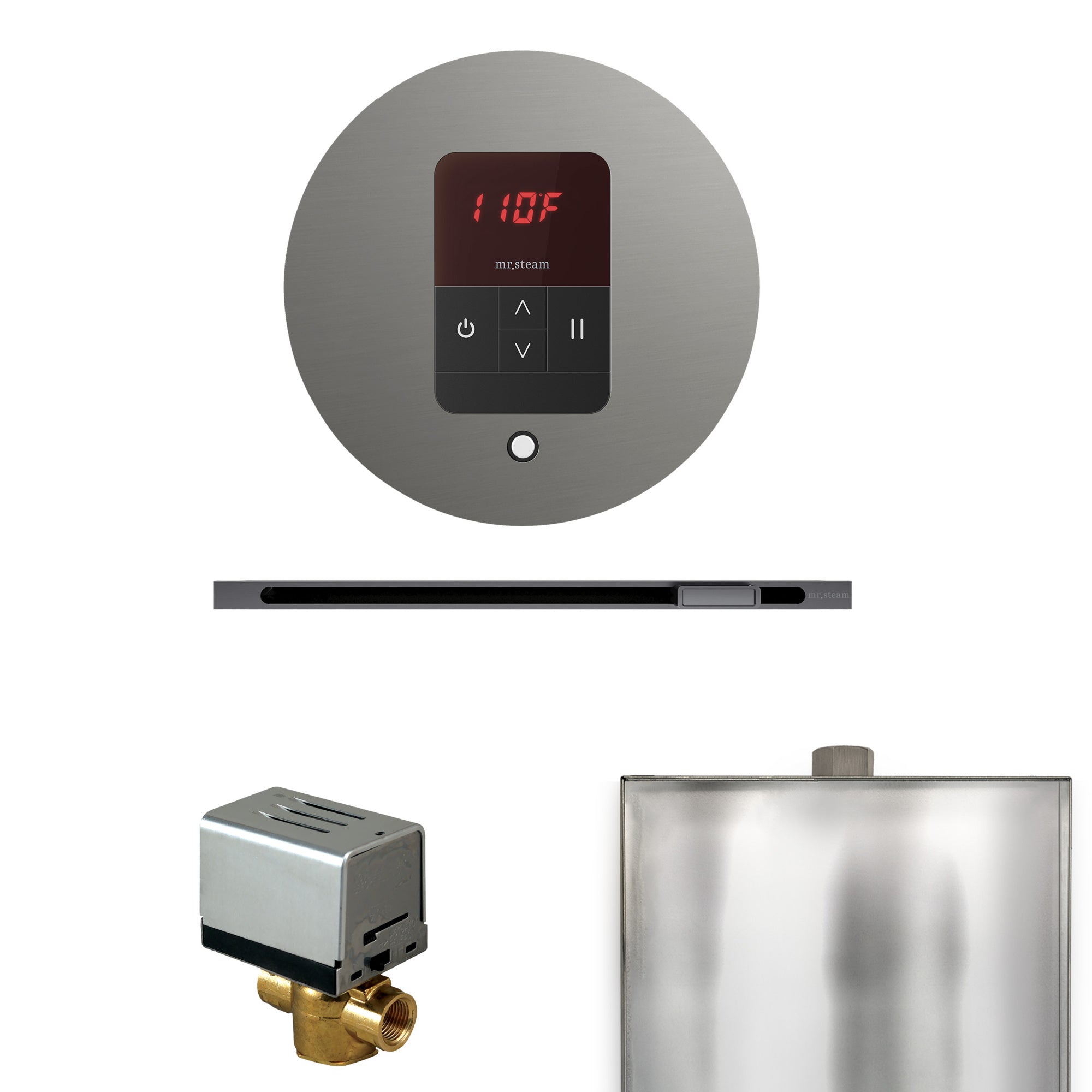 Mr. Steam Basic Butler Steam Shower Control Package with iTempo Control and Linear Steamhead