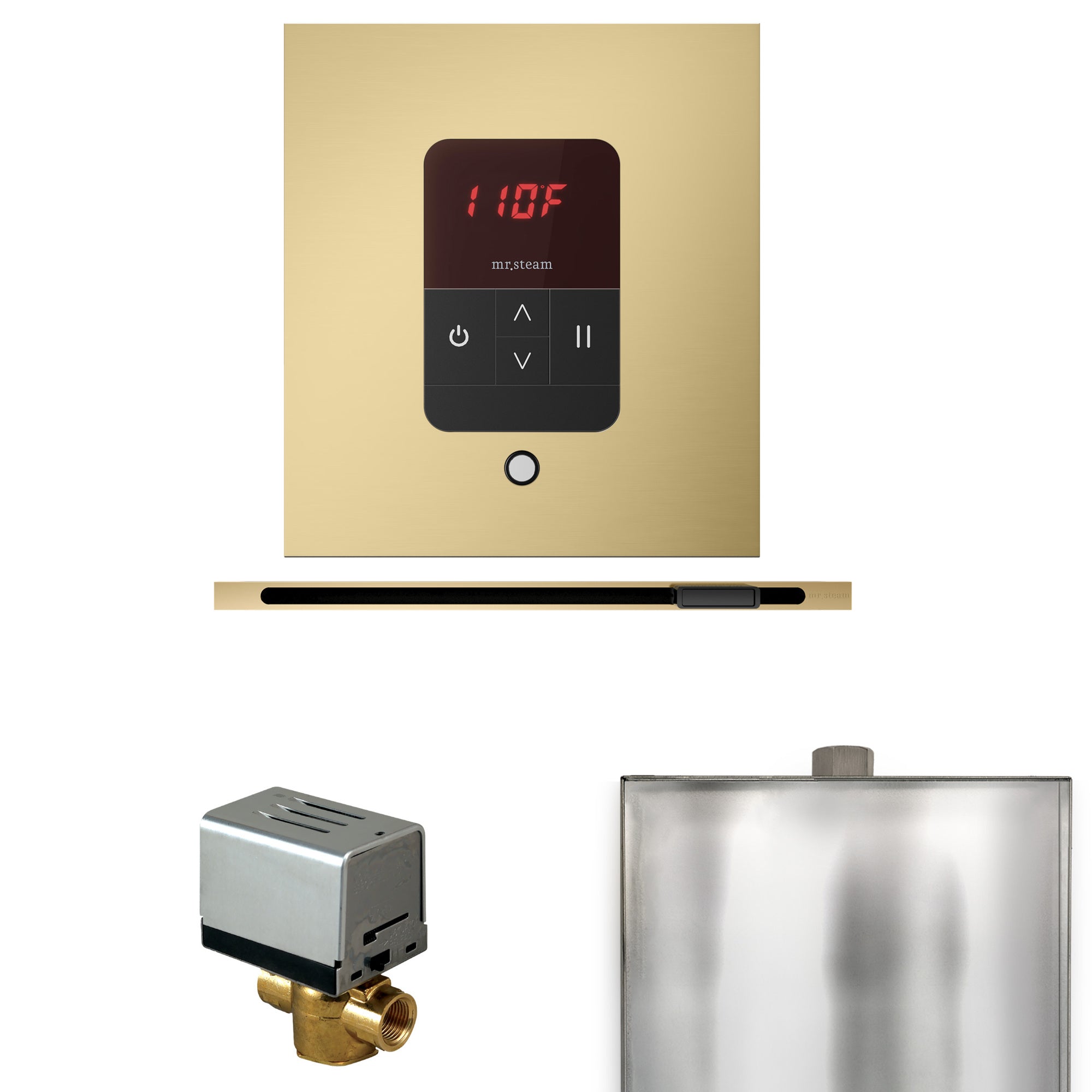 Mr. Steam Basic Butler Steam Shower Control Package with iTempo Control and Linear Steamhead