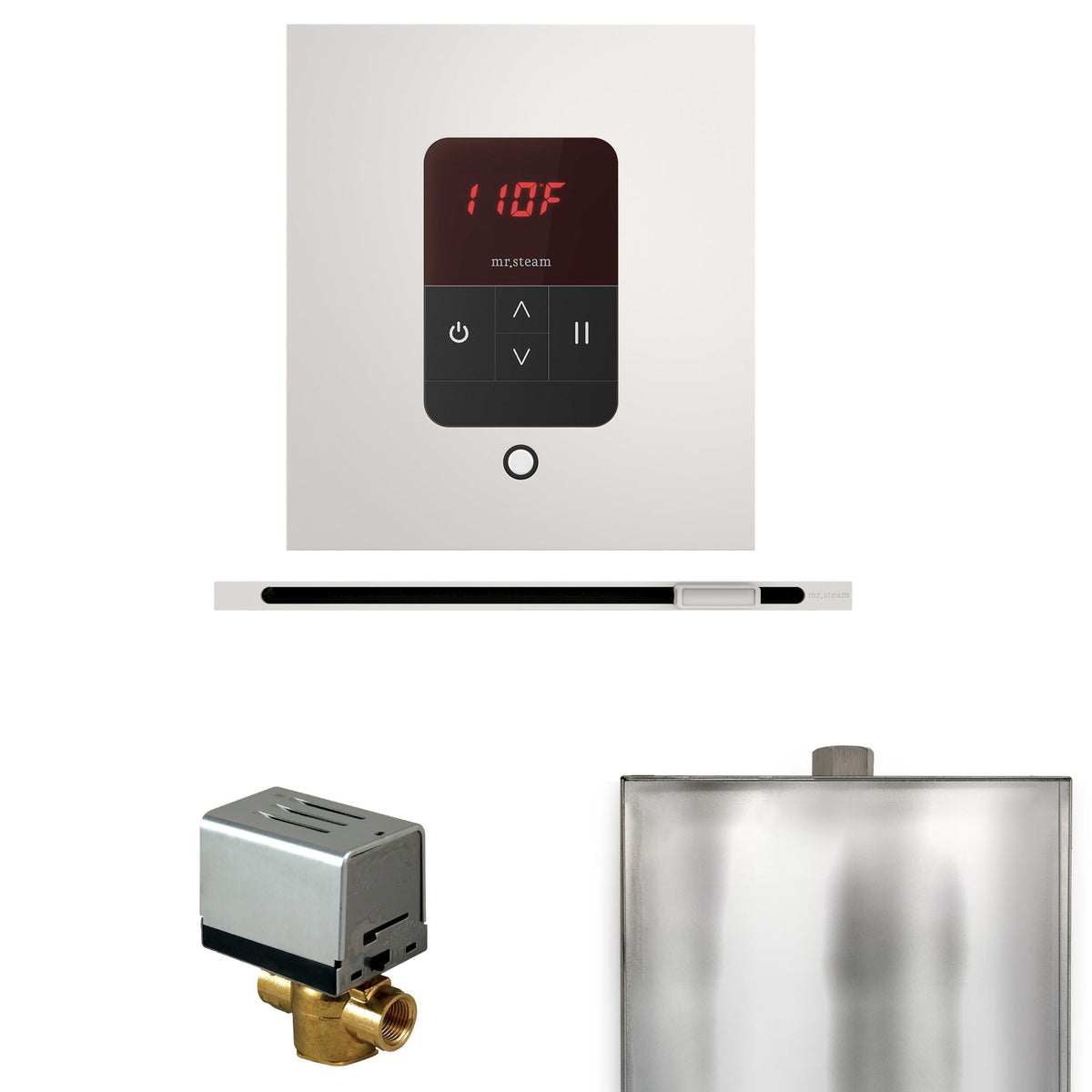 Mr. Steam Basic Butler Steam Shower Control Package with iTempo Control and Linear Steamhead
