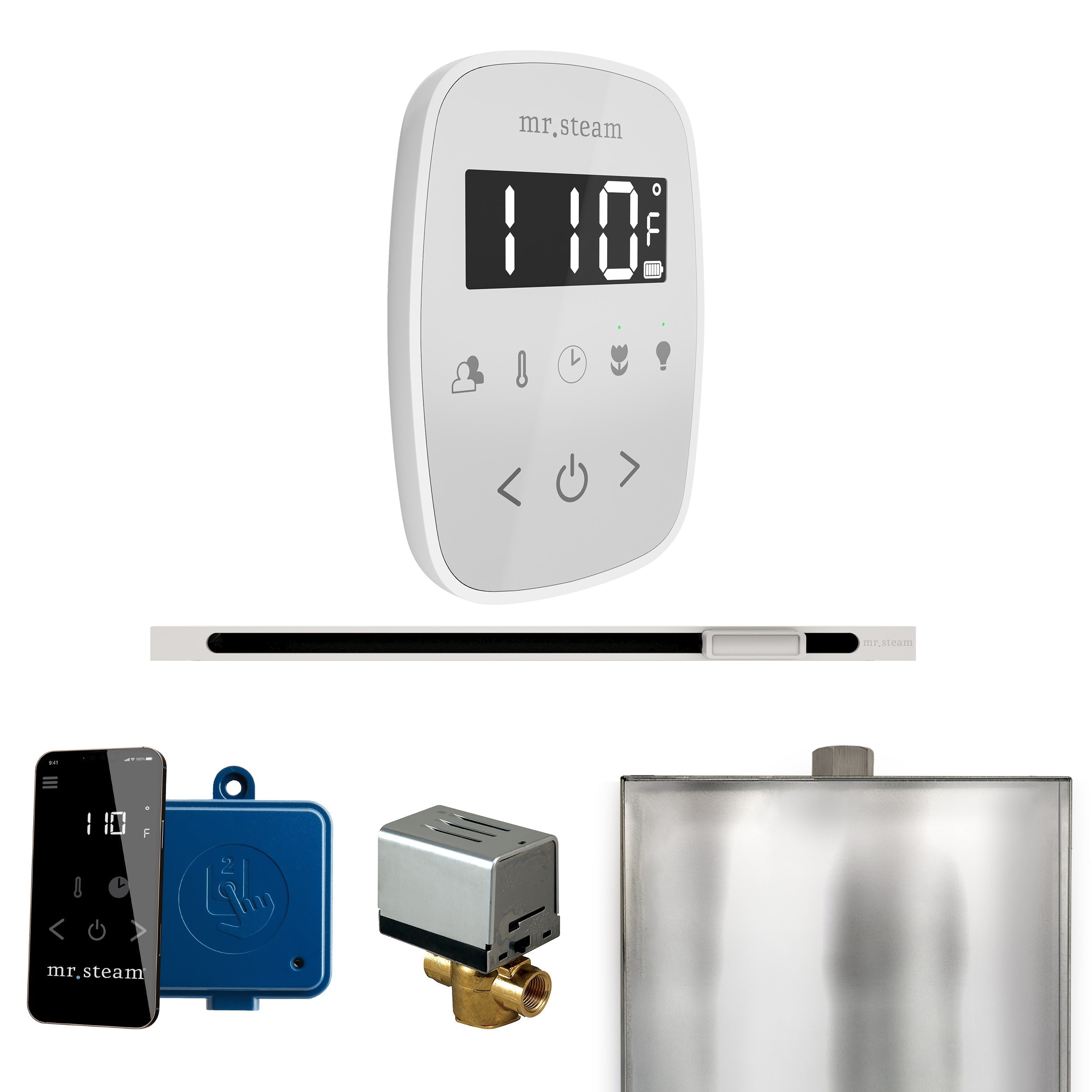 Mr. Steam ButlerFlex Steam Shower Control Package with TempoFlex Control and Linear Steamhead