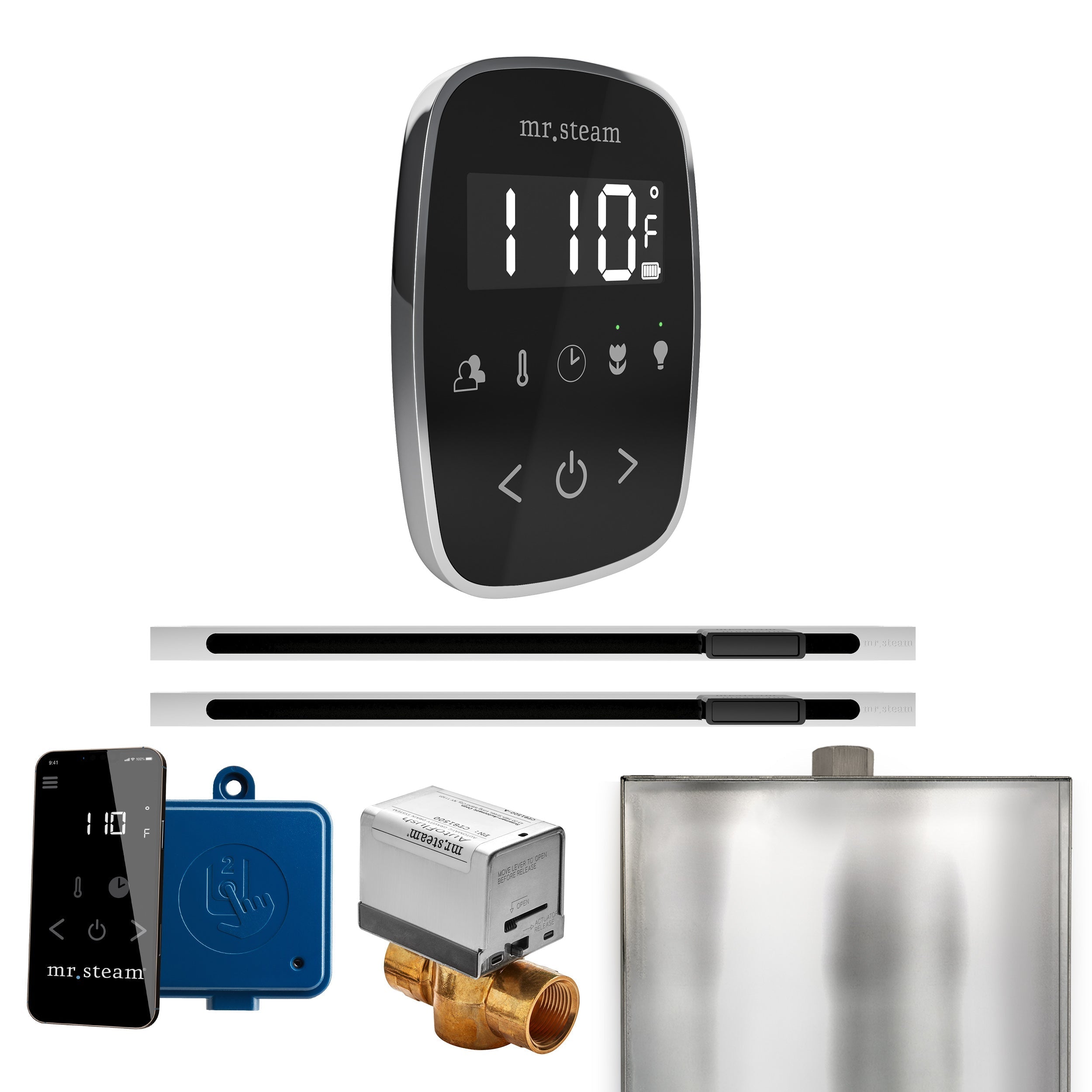 Mr. Steam ButlerFlex Max Steam Shower Control Package with TempoFlex Control and Linear Steamhead