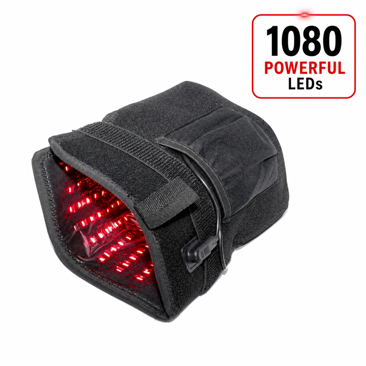 Red Light Therapy Hand & Wrist Glove 13.5" x 7.5"| 1080 High-Power LEDs + 12V Car Adapter