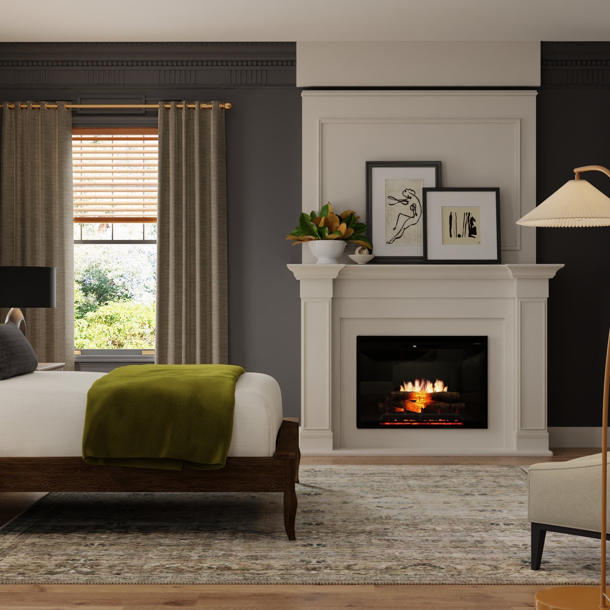 Dimplex Revillusion 30" Built-in Electric Firebox With Black Backer