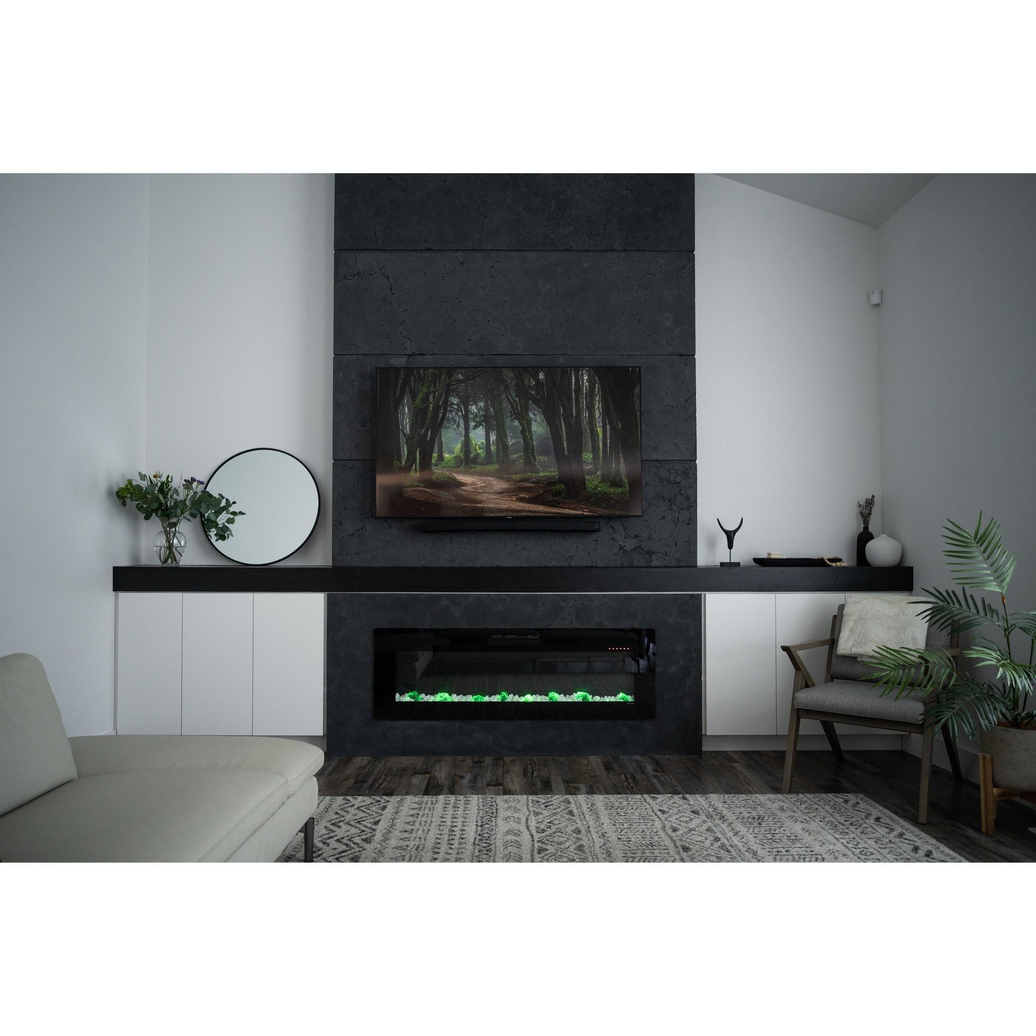 Dimplex Sierra 60" Wall-Mount/Tabletop Linear Electric Fireplace