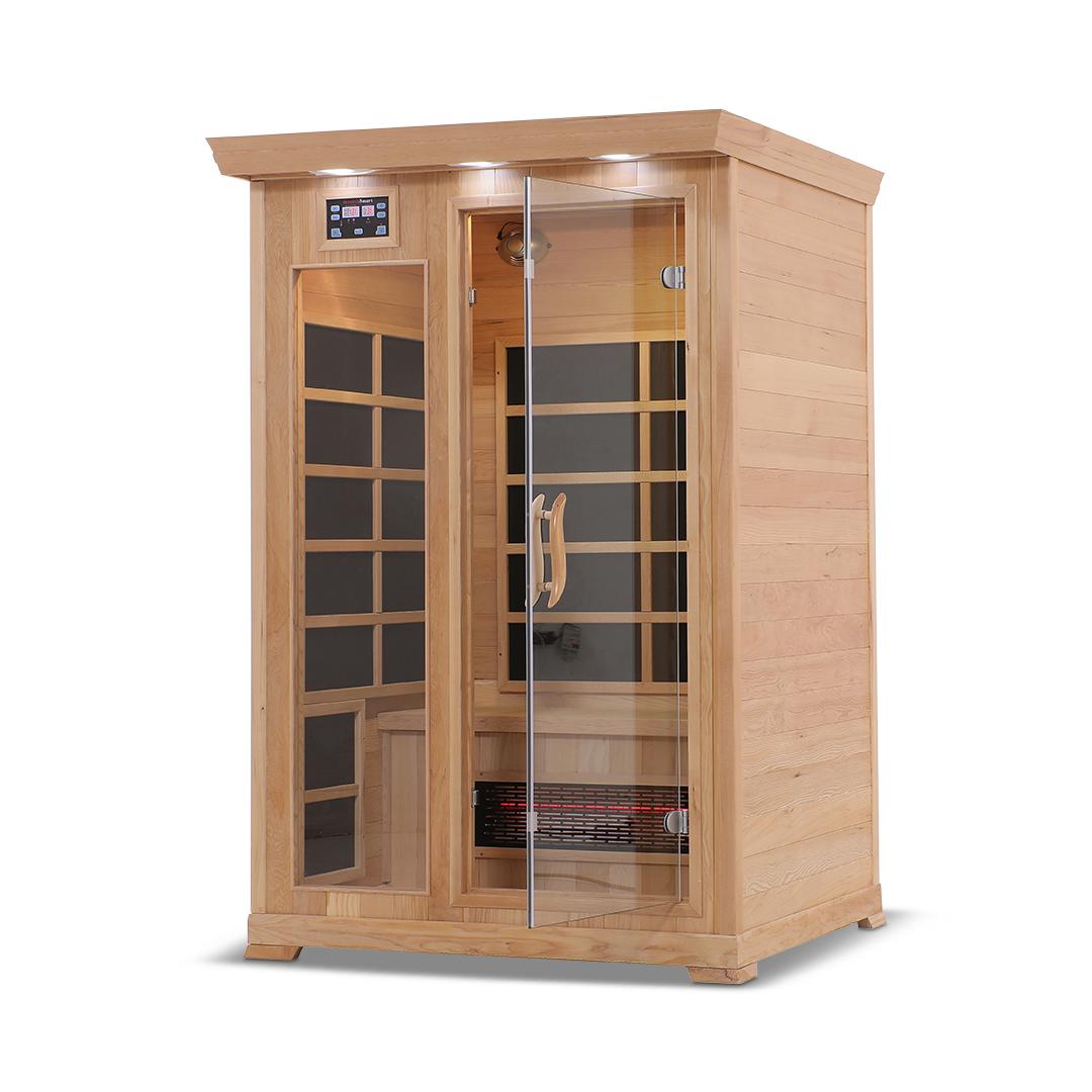 The HealthSmart 2-Person Full Spectrum "Smart" WIFI Infrared Sauna (HS-S200-H) Hemlock