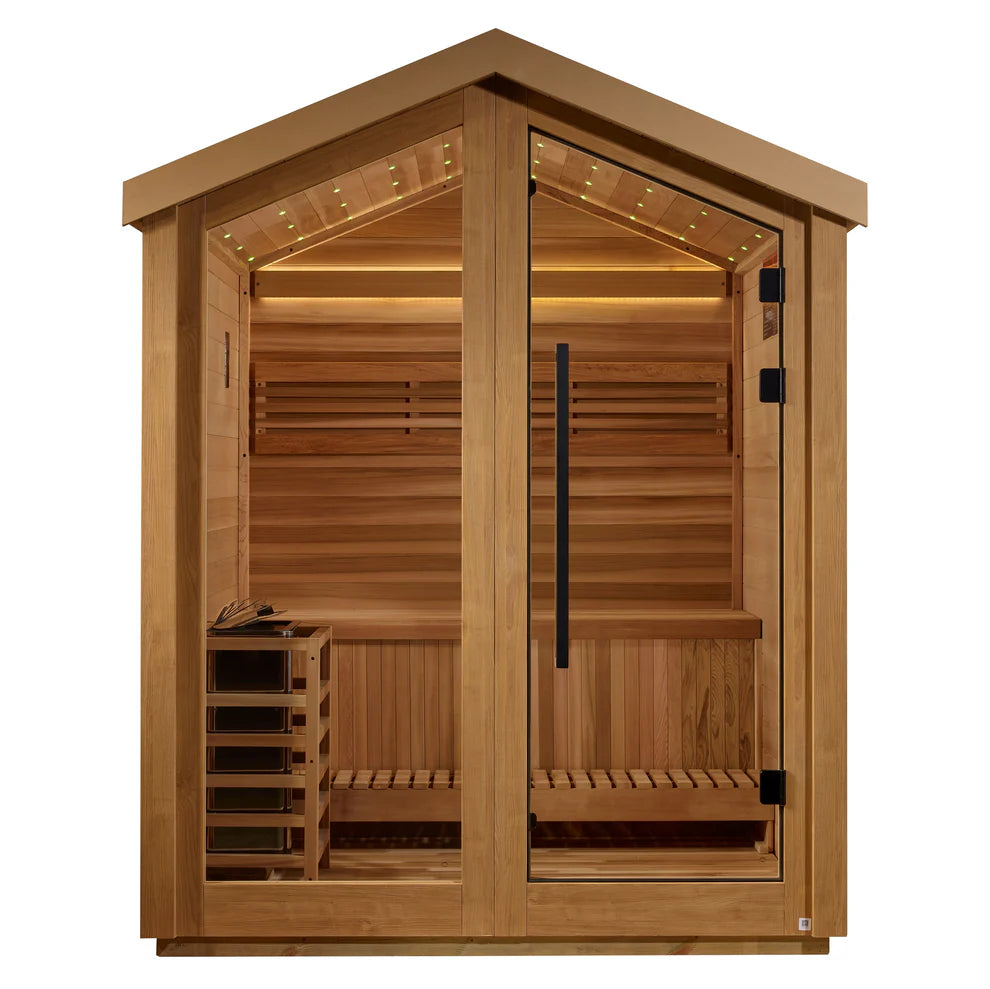 Golden Designs "Savonlinna" 3 Person Barn Outdoor Traditional Sauna (GDI-8503-01)