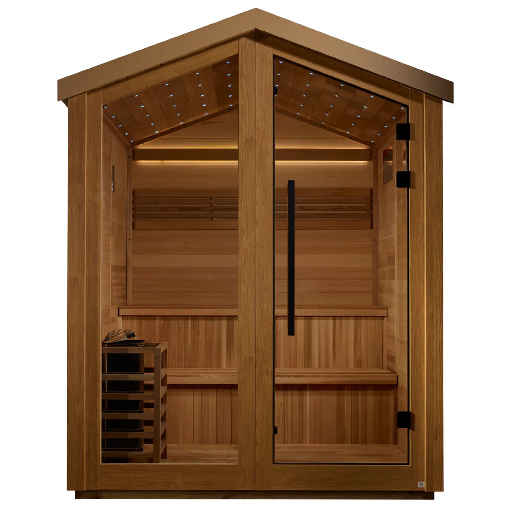 Golden Designs "Kaarina" 6 Person Barn Outdoor Traditional Sauna (GDI-8506-01)