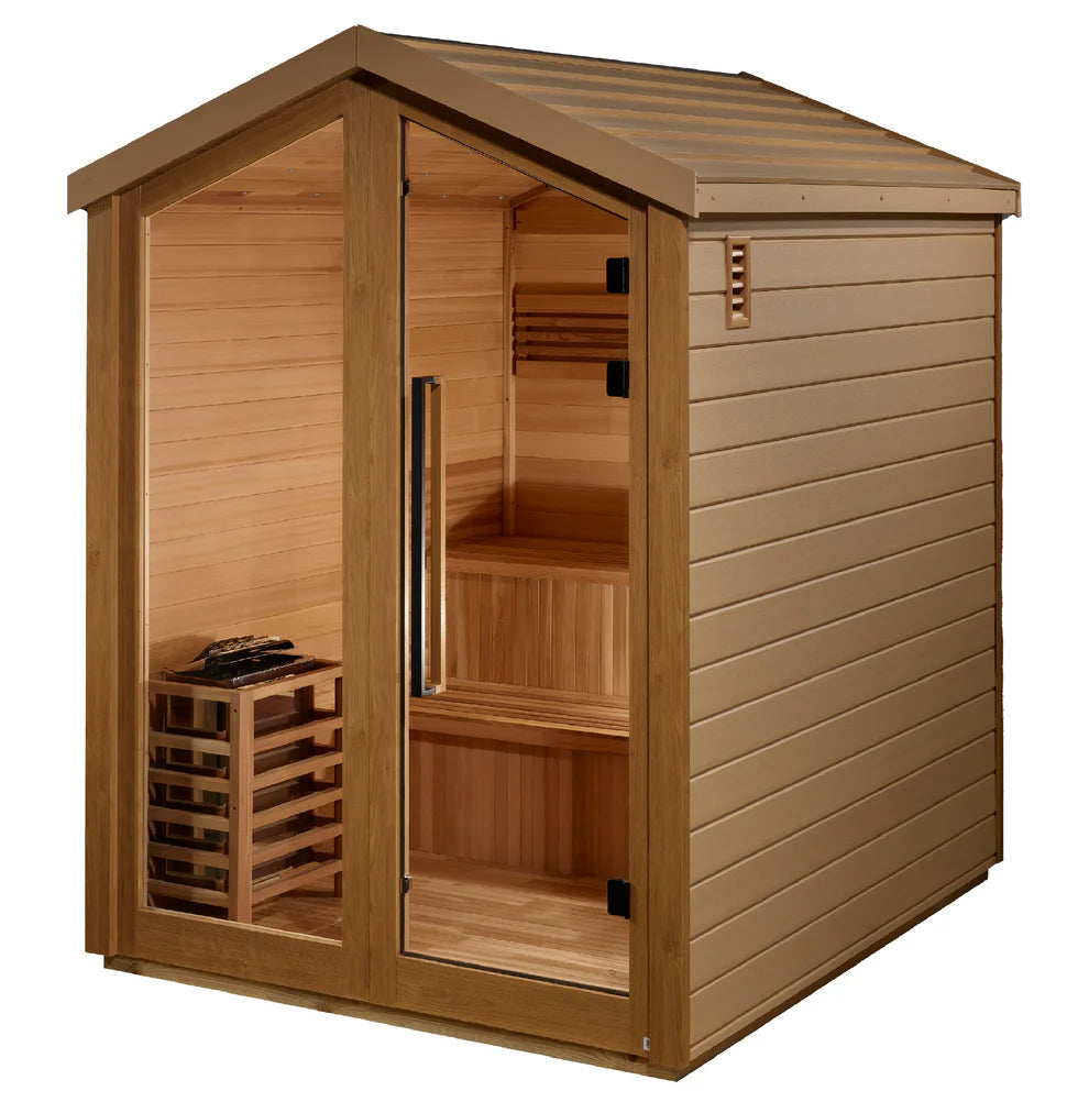 Golden Designs "Kaarina" 6 Person Barn Outdoor Traditional Sauna (GDI-8506-01)