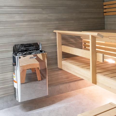 Harvia HSWS8U1B The Wall Series SW80 8kW Stainless Steel Sauna Heater