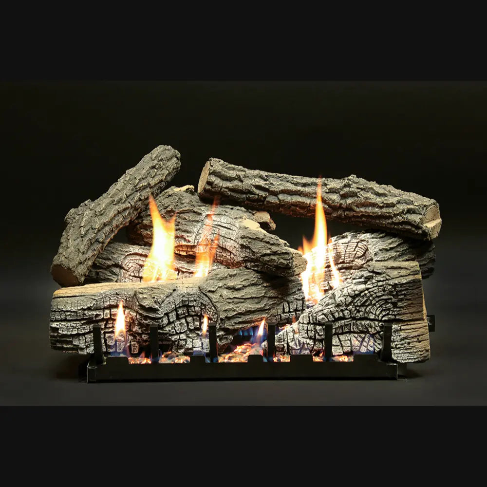 American Hearth Empire Super Stacked Wildwood Refractory Ventless Gas Log Set