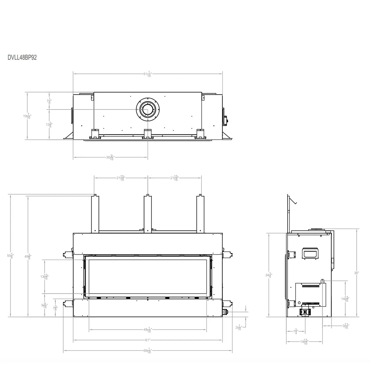 American Hearth Empire Boulevard Direct Vent 48" Gas Fireplace