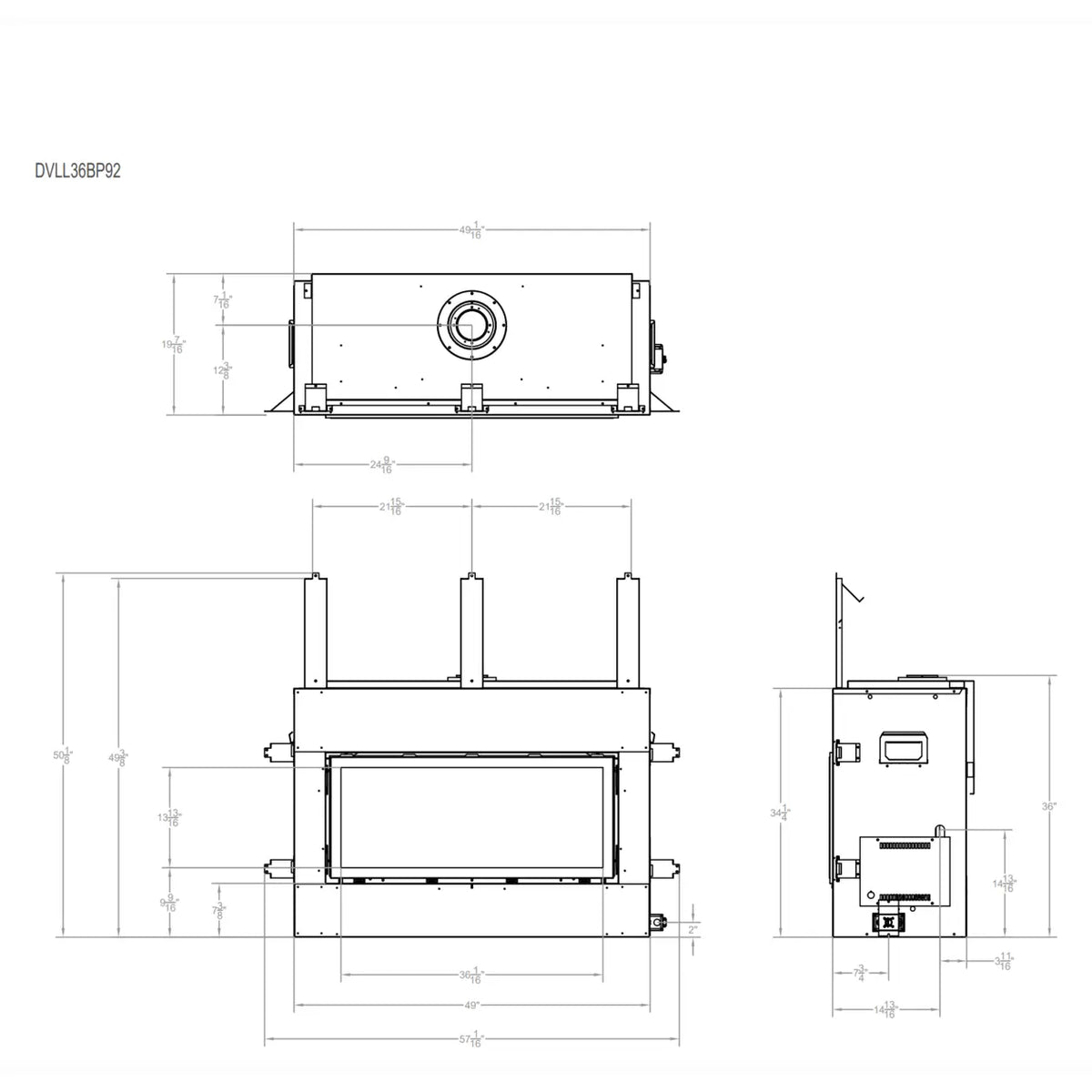 American Hearth Empire Boulevard Direct Vent 36" Gas Fireplace