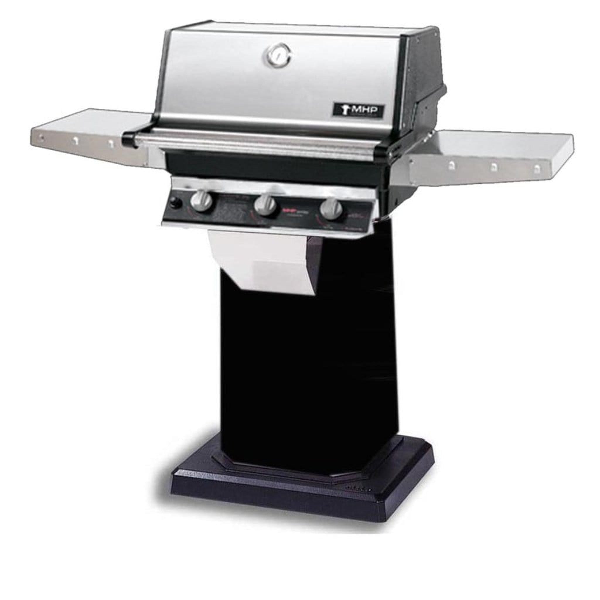 MHP THRG2 Stainless Steel Hybrid Gas Grill Head With 2 Stainless Steel Shelves