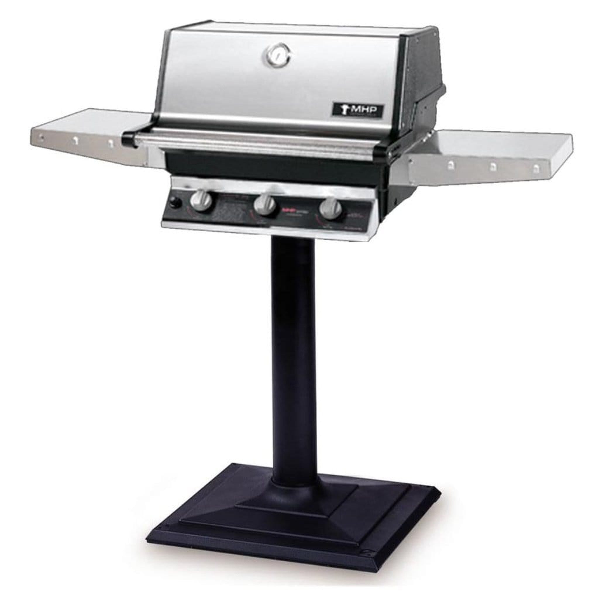 MHP THRG2 Stainless Steel Hybrid Gas Grill Head With 2 Stainless Steel Shelves