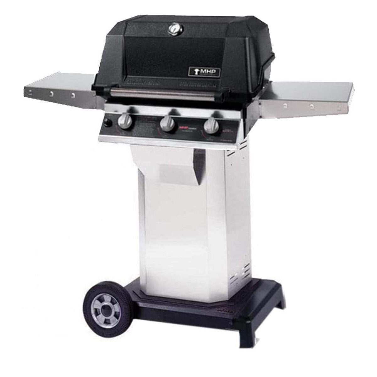 MHP WHRG4DD Hybrid Gas Grill Head With 2 Stainless Steel Shelves