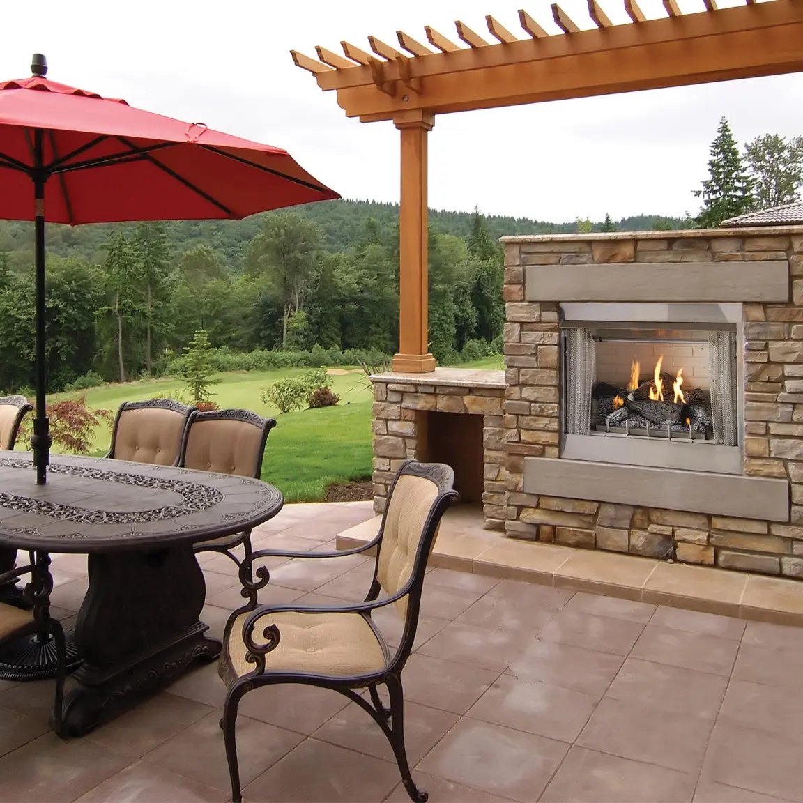 American Hearth Empire Carol Rose Outdoor 36" Vent-Free Fireplace