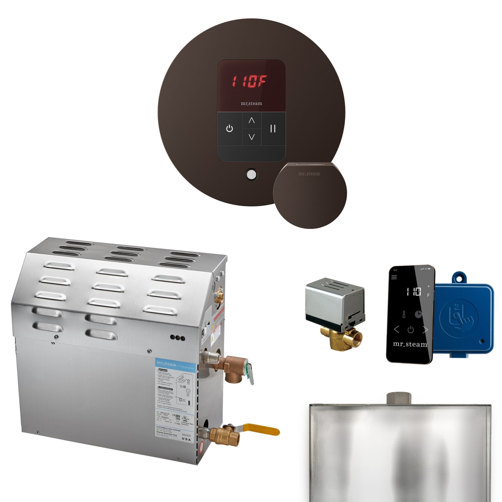 Mr. Steam MS Steam Shower Generator Package with iTempo Control and Accessories