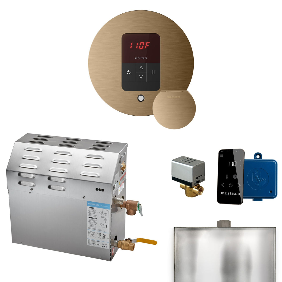 Mr. Steam MS Steam Shower Generator Package with iTempo Control and Accessories