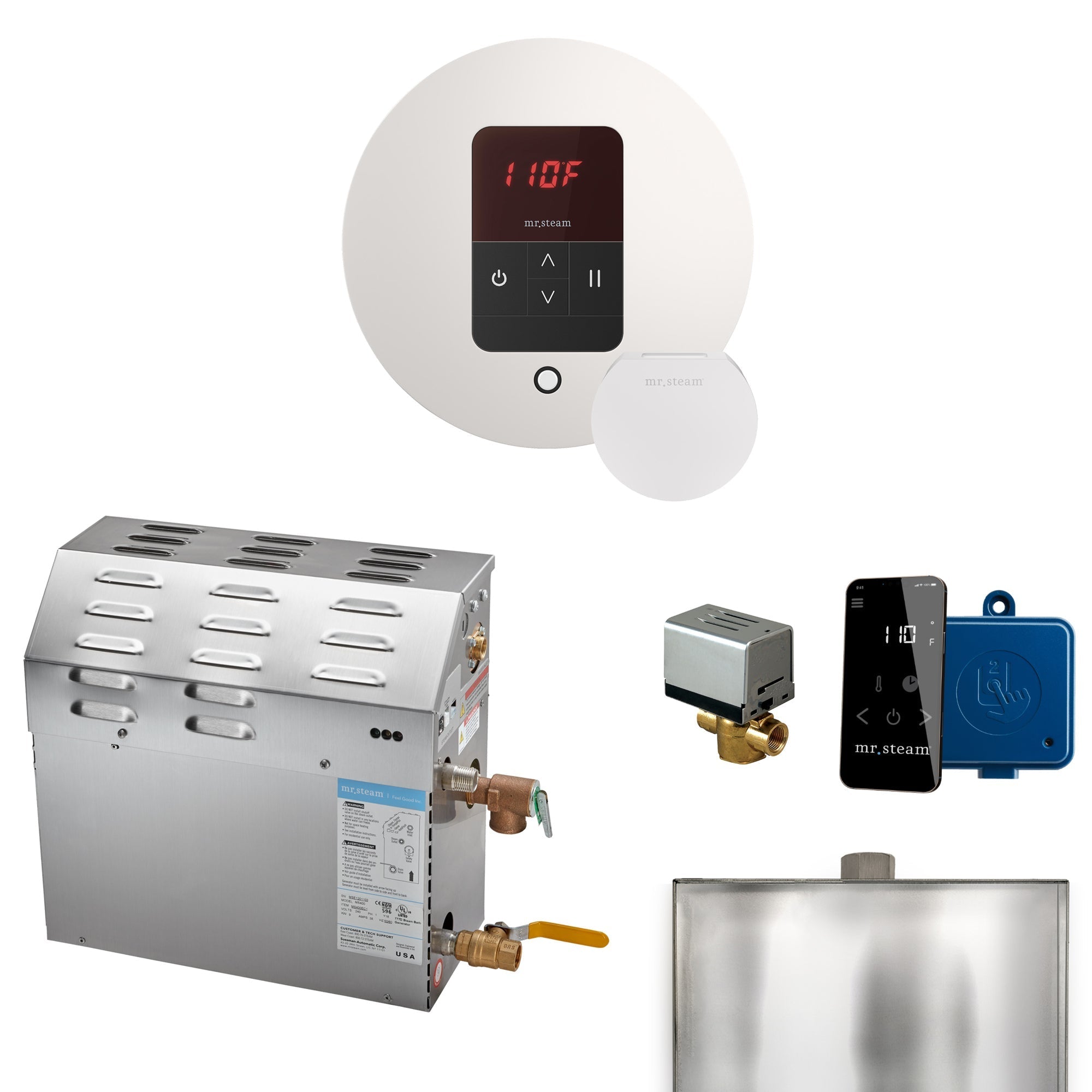 Mr. Steam MS Steam Shower Generator Package with iTempo Control and Accessories
