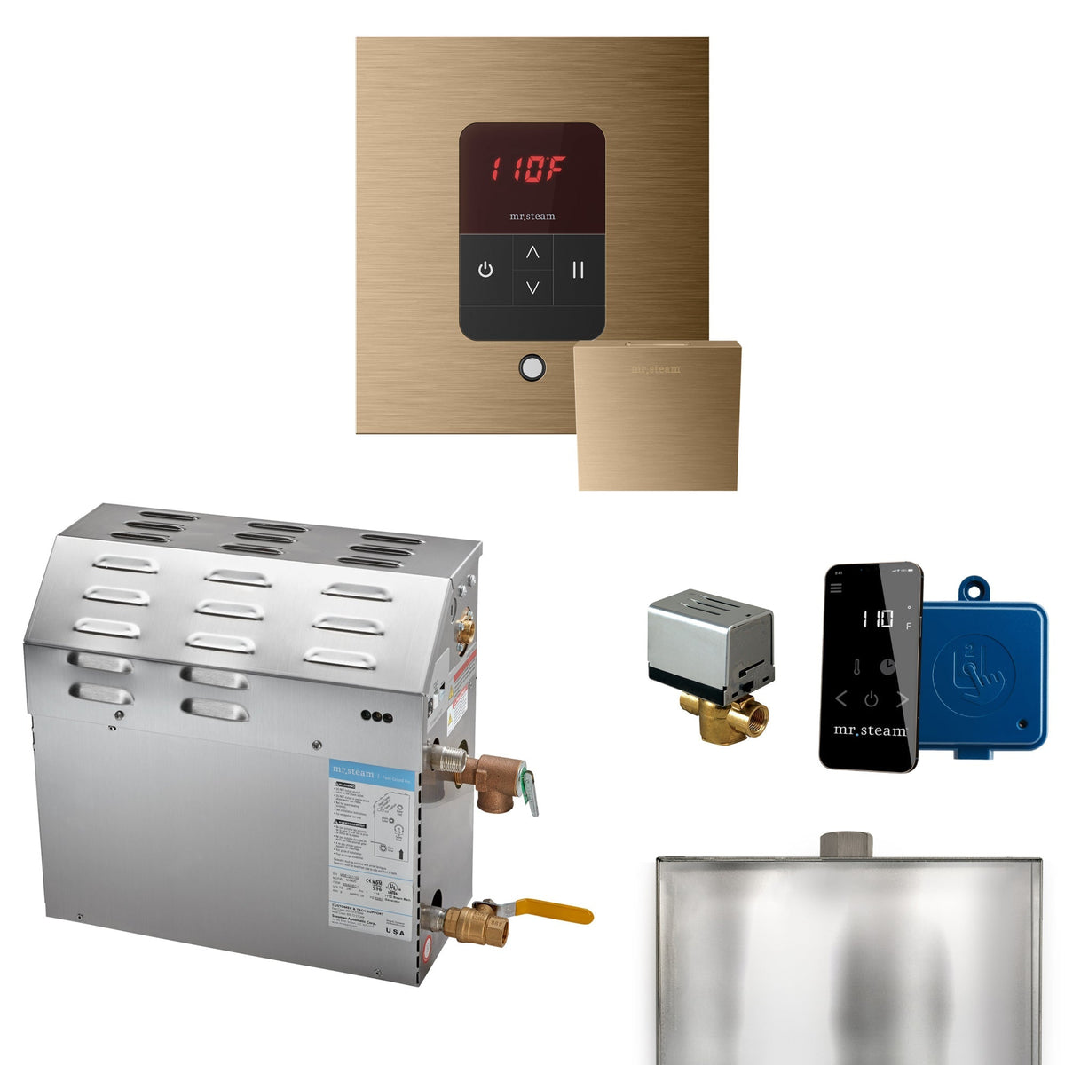 Mr. Steam MS Steam Shower Generator Package with iTempo Control and Accessories