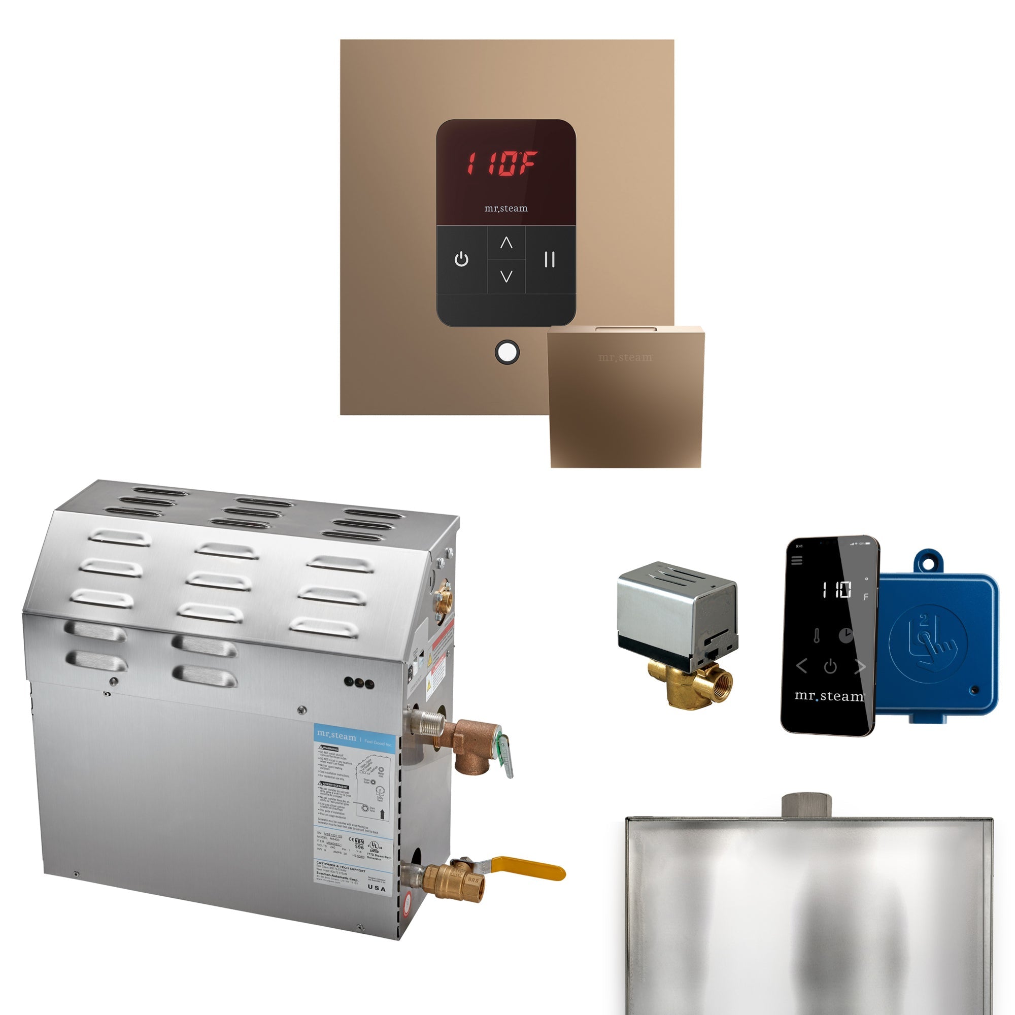 Mr. Steam MS Steam Shower Generator Package with iTempo Control and Accessories