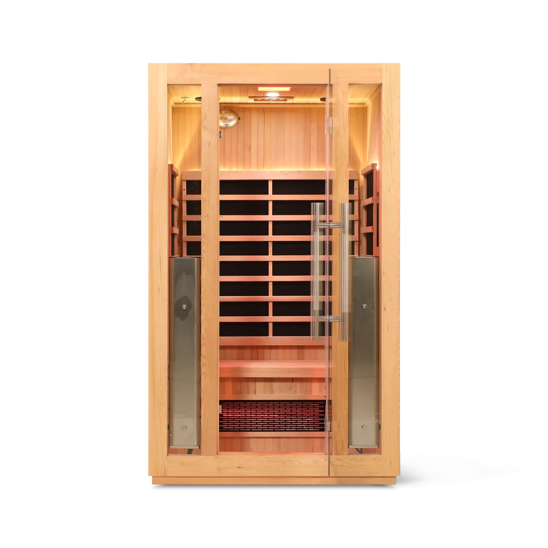 HealthSmart 2-Person Full Spectrum "Smart" WiFi Infrared Sauna Hemlock