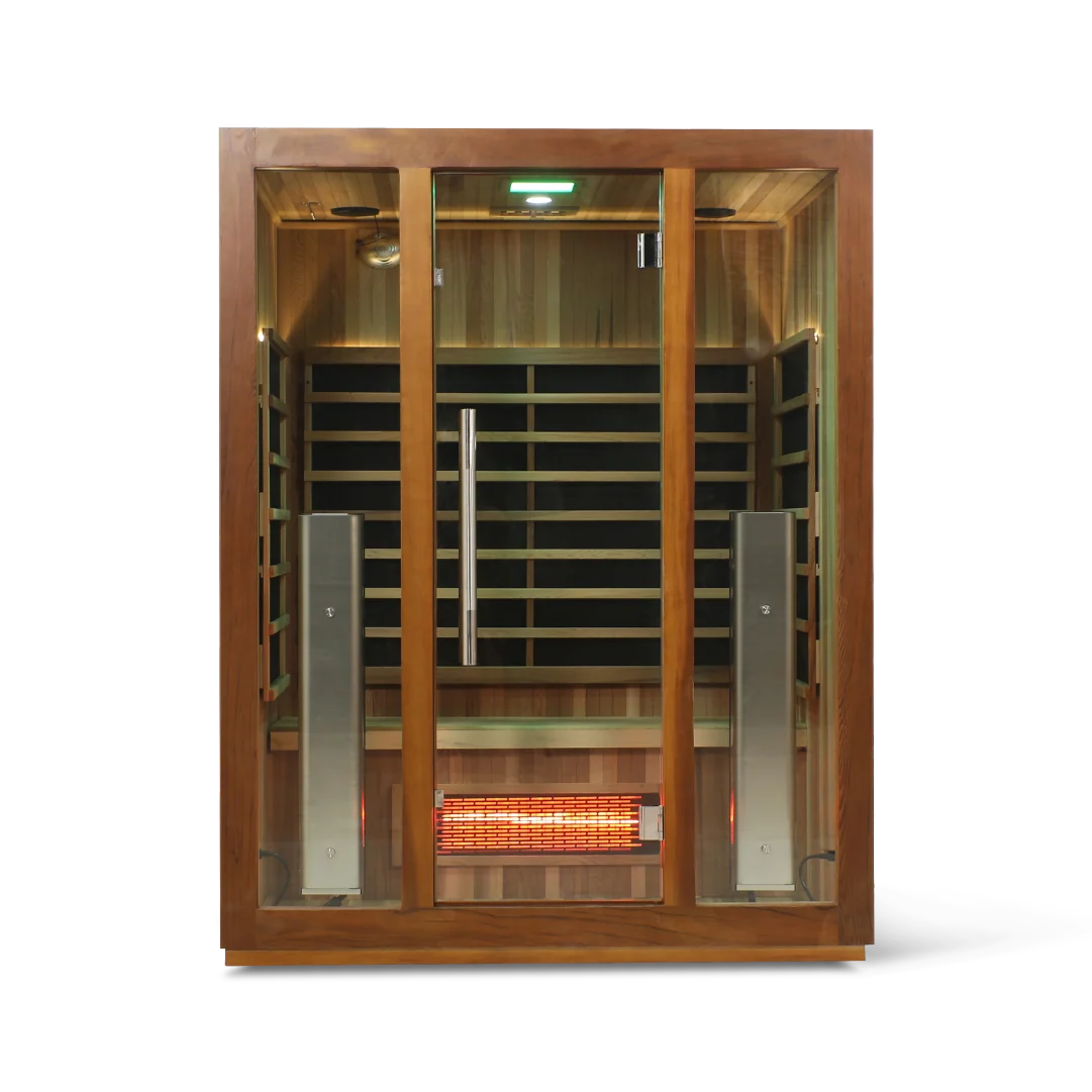 HealthSmart 3-Person Full Spectrum "Smart" WiFi Infrared Sauna Cedar