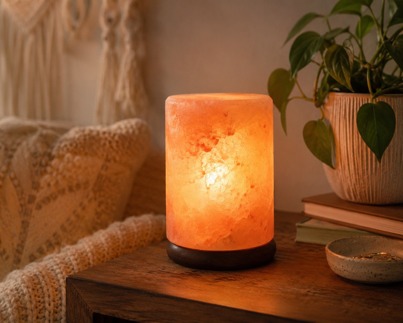 Himalayan Salt Lamp Cylinder Shape