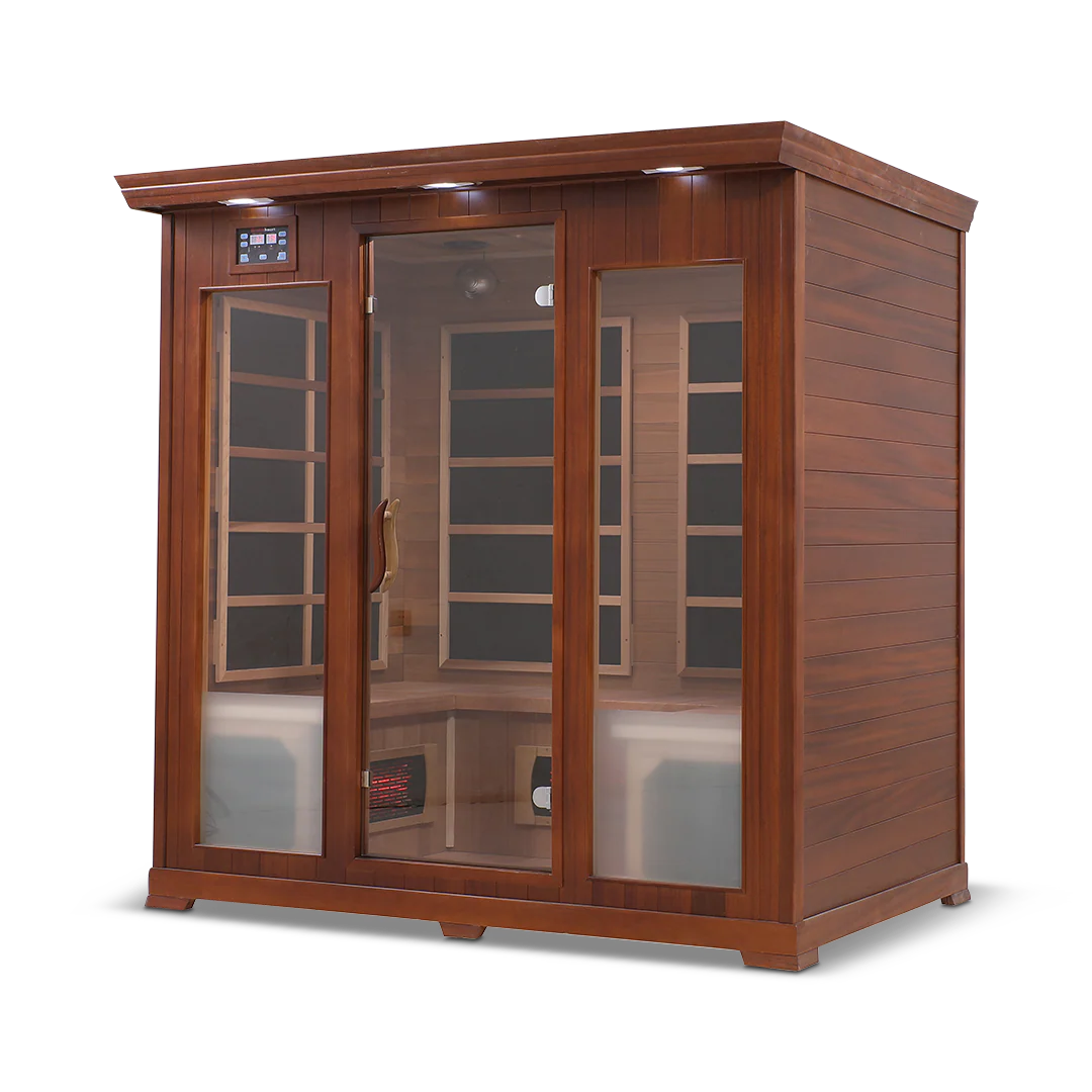 HealthSmart 4-Person Smart WiFi Full Spectrum Infrared Sauna Cedar