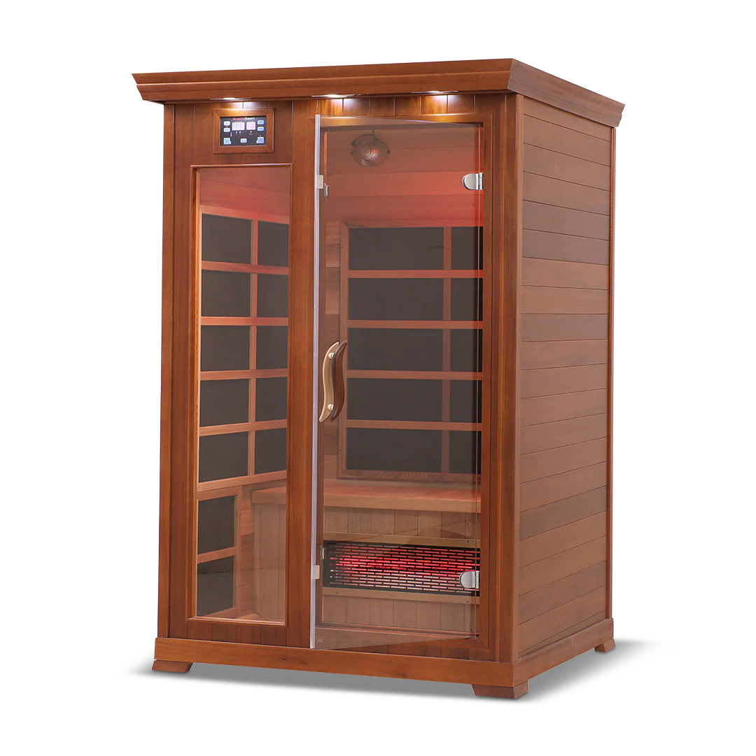 The HealthSmart 2-Person Full Spectrum "Smart" WIFI Infrared Sauna Cedar