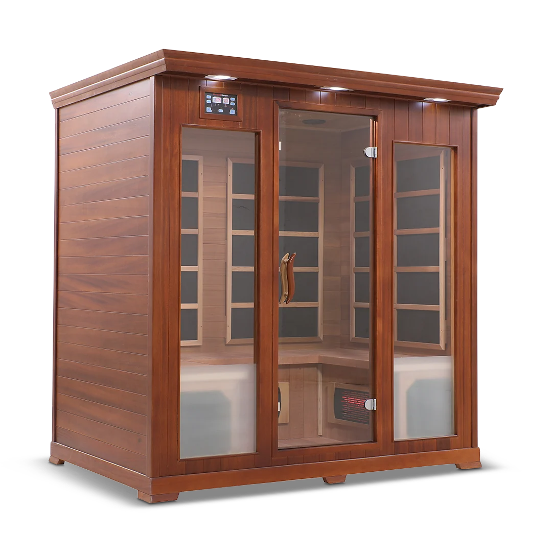 HealthSmart 4-Person Smart WiFi Full Spectrum Infrared Sauna Cedar