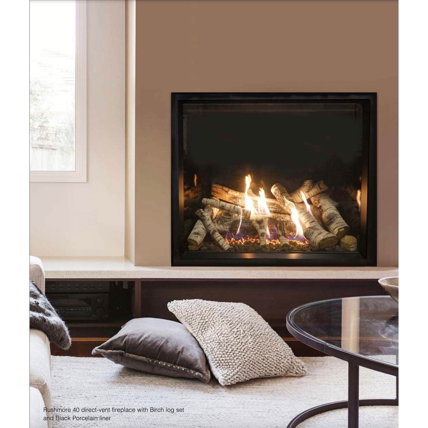 American Hearth Empire 40" Rushmore Clean-Face Direct Vent Fireplace