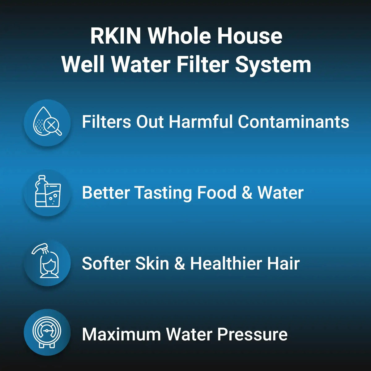 Sulfur, Iron, Manganese Well Water Filter System