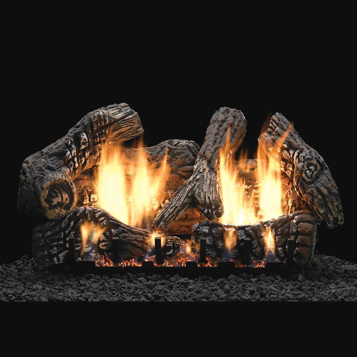 American Hearth Empire Super Charred Oak Ventless Gas Log Set