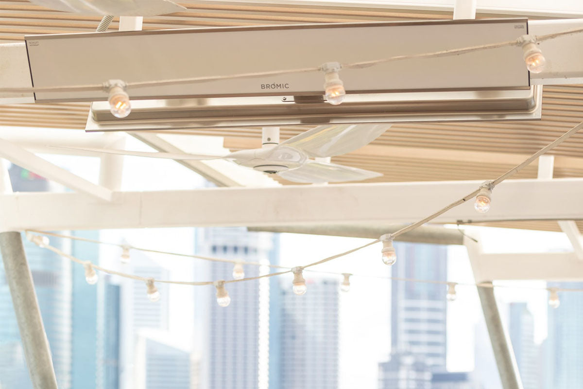 Bromic Heaters Platinum Smart-Heat 2300 Watt Radiant Infrared Outdoor Electric Heater | White | 208V