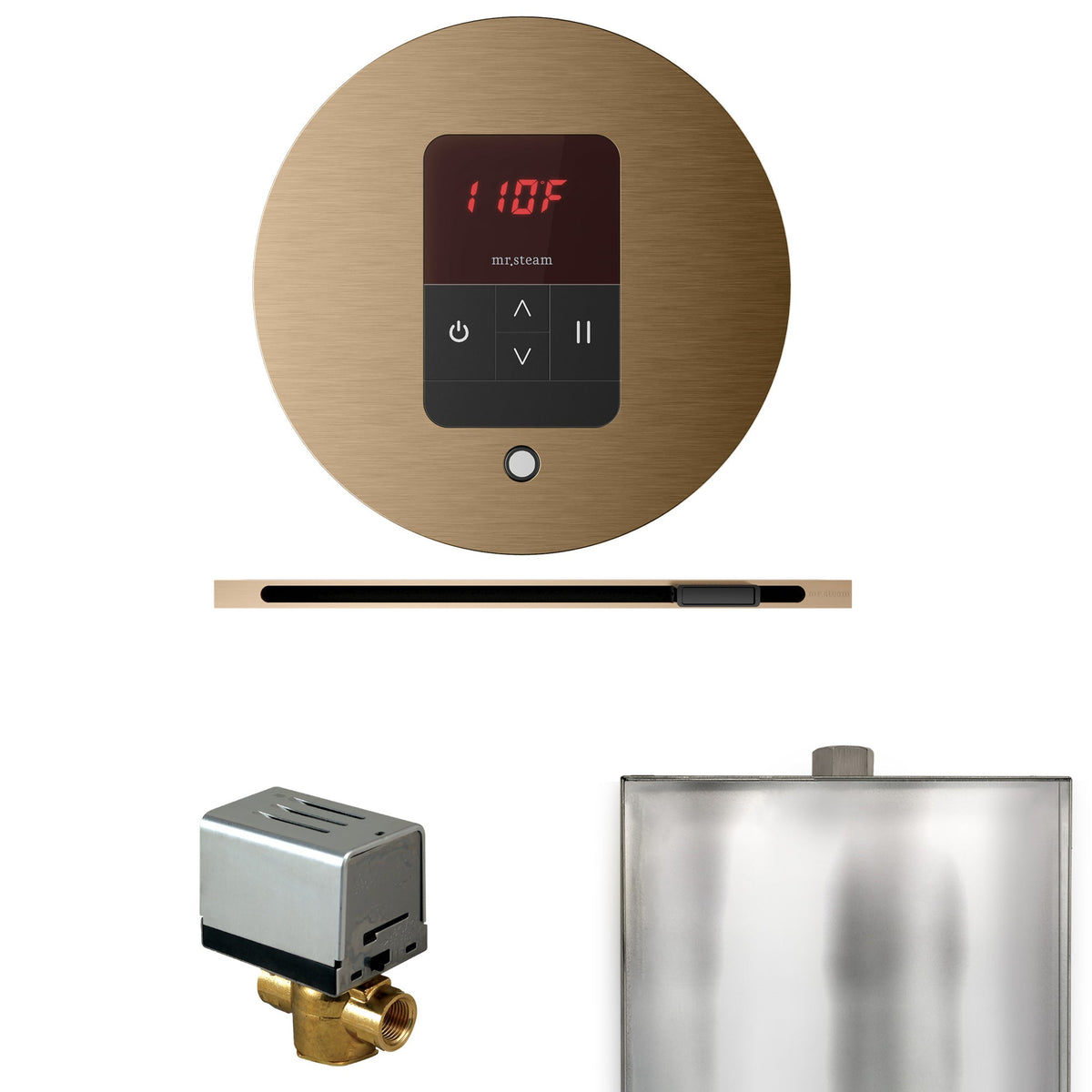Mr. Steam Basic Butler Steam Shower Control Package with iTempo Control and Linear Steamhead