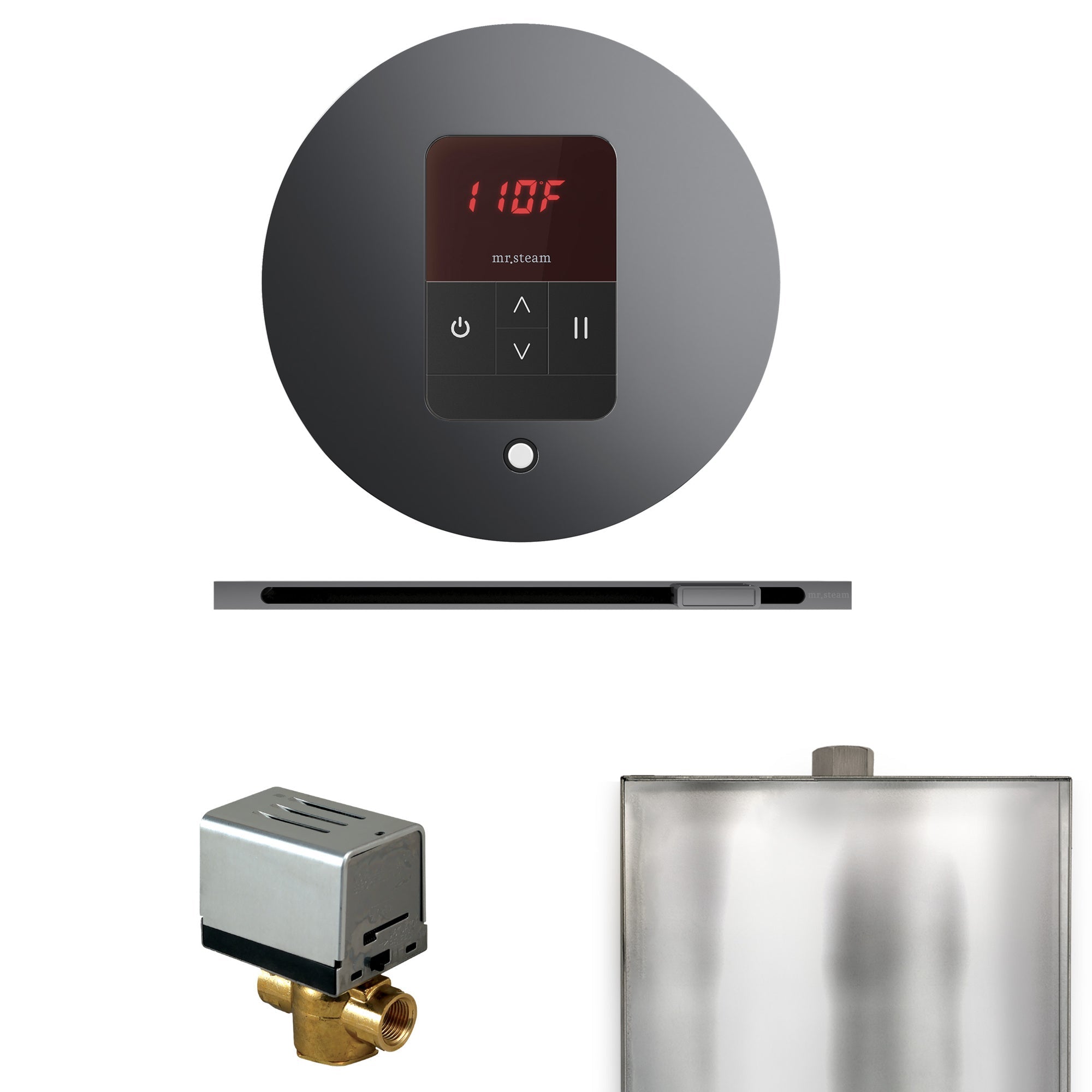 Mr. Steam Basic Butler Steam Shower Control Package with iTempo Control and Linear Steamhead