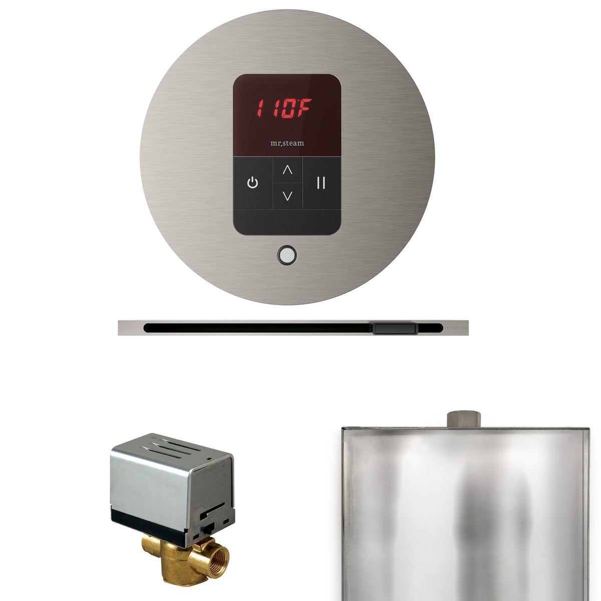 Mr. Steam Basic Butler Steam Shower Control Package with iTempo Control and Linear Steamhead