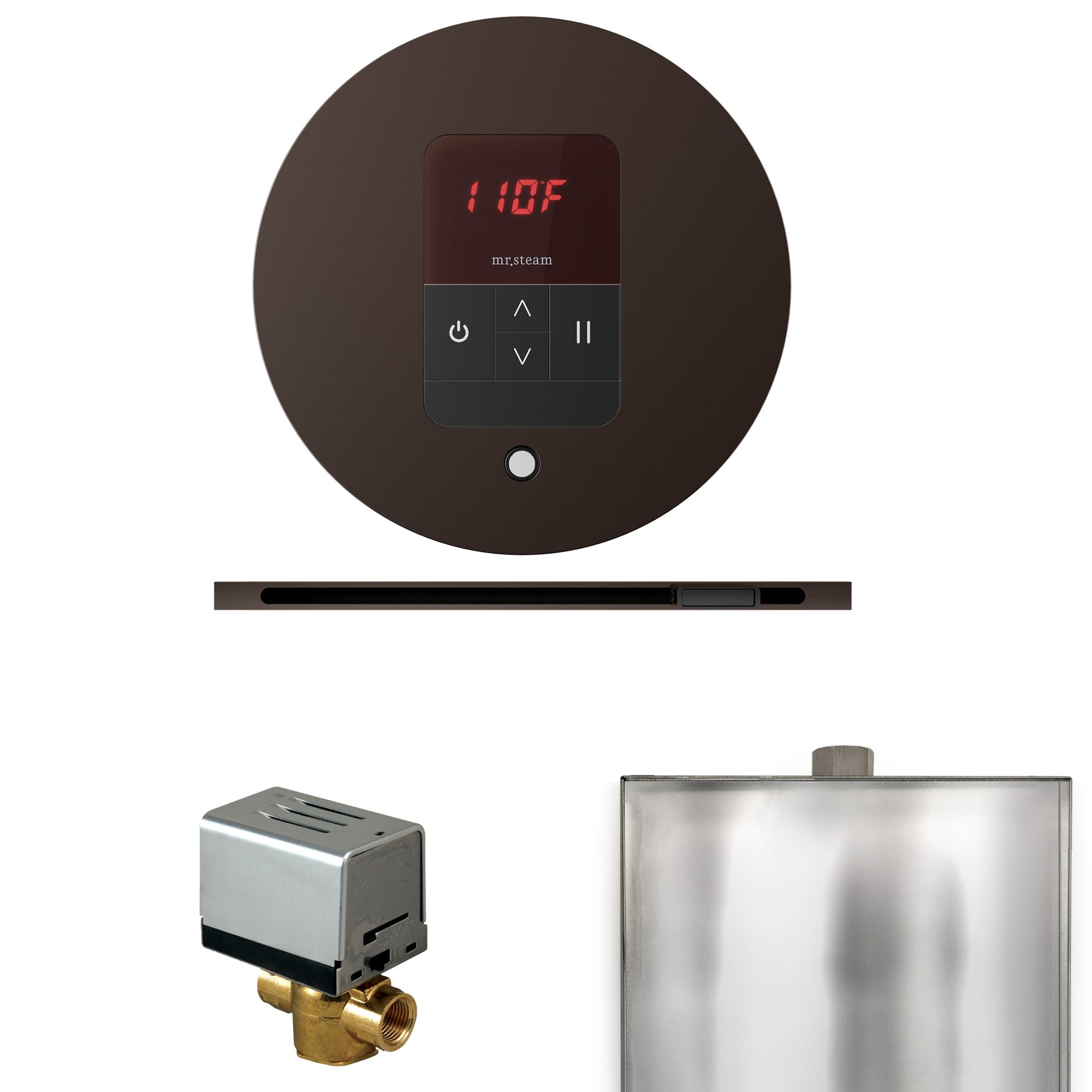 Mr. Steam Basic Butler Steam Shower Control Package with iTempo Control and Linear Steamhead