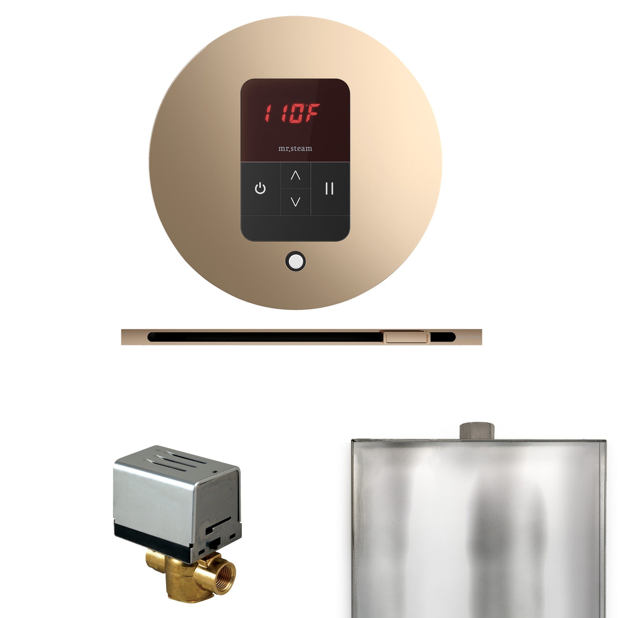 Mr. Steam Basic Butler Steam Shower Control Package with iTempo Control and Linear Steamhead