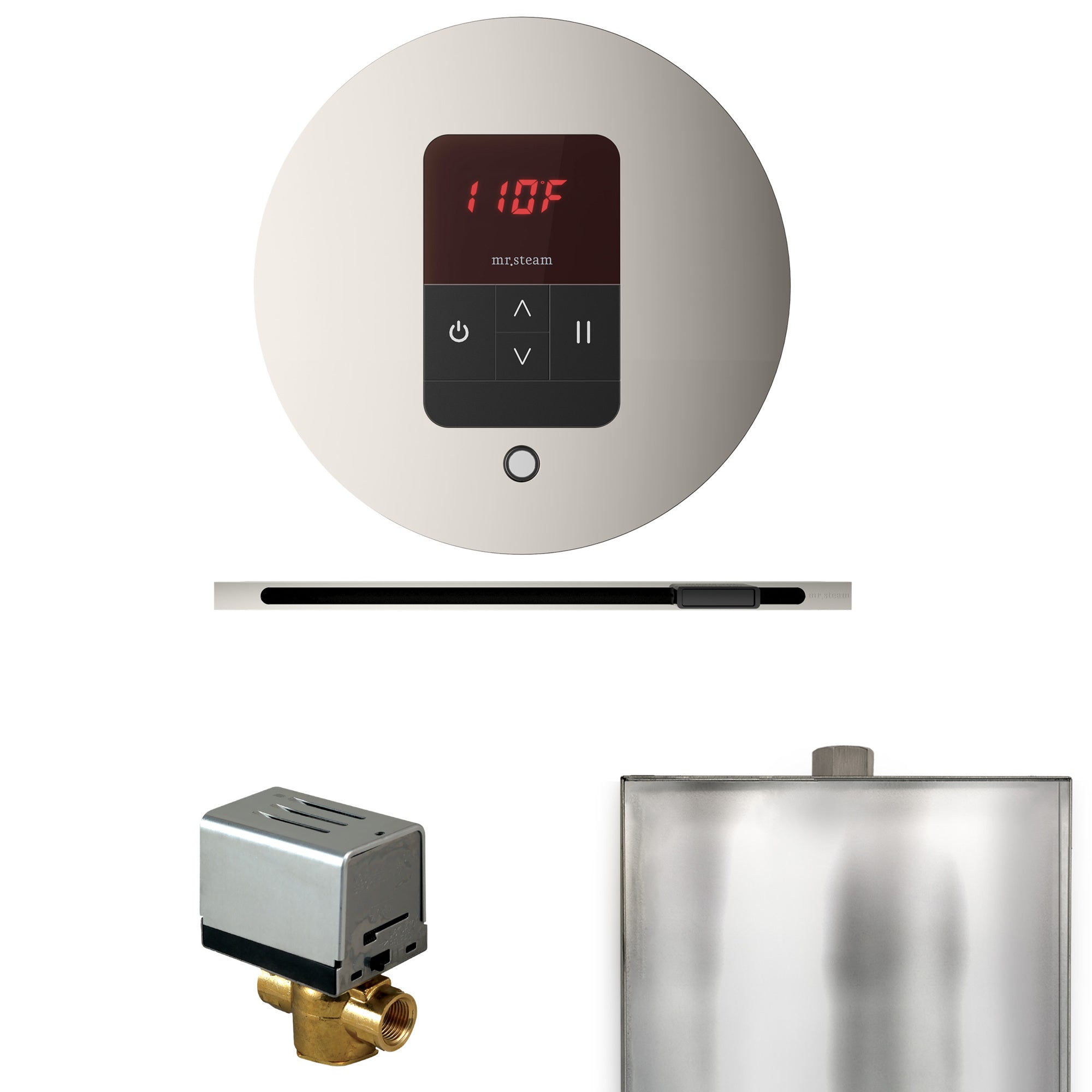 Mr. Steam Basic Butler Steam Shower Control Package with iTempo Control and Linear Steamhead