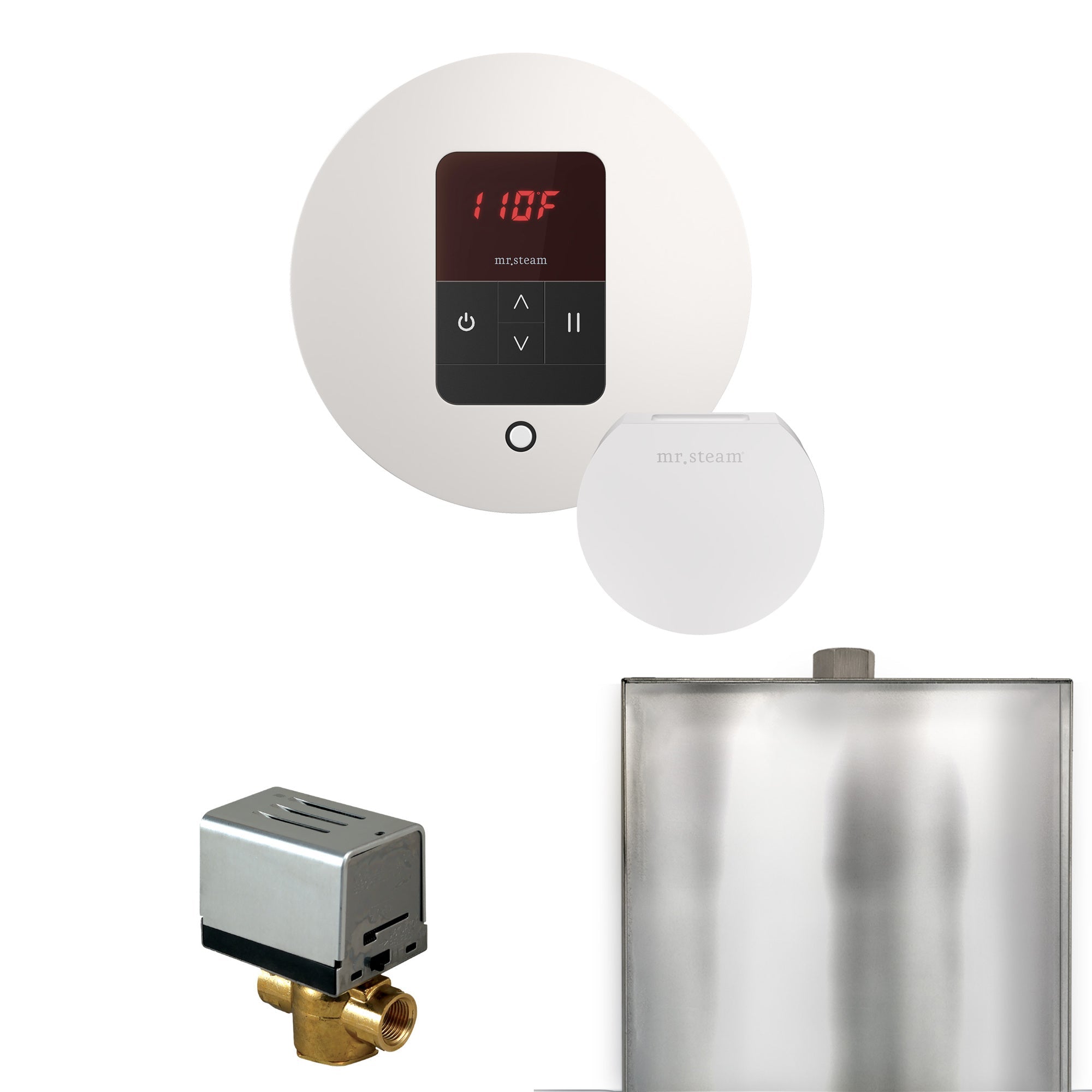 Mr. Steam Basic Butler Steam Shower Control Package with iTempo Control and Steamhead