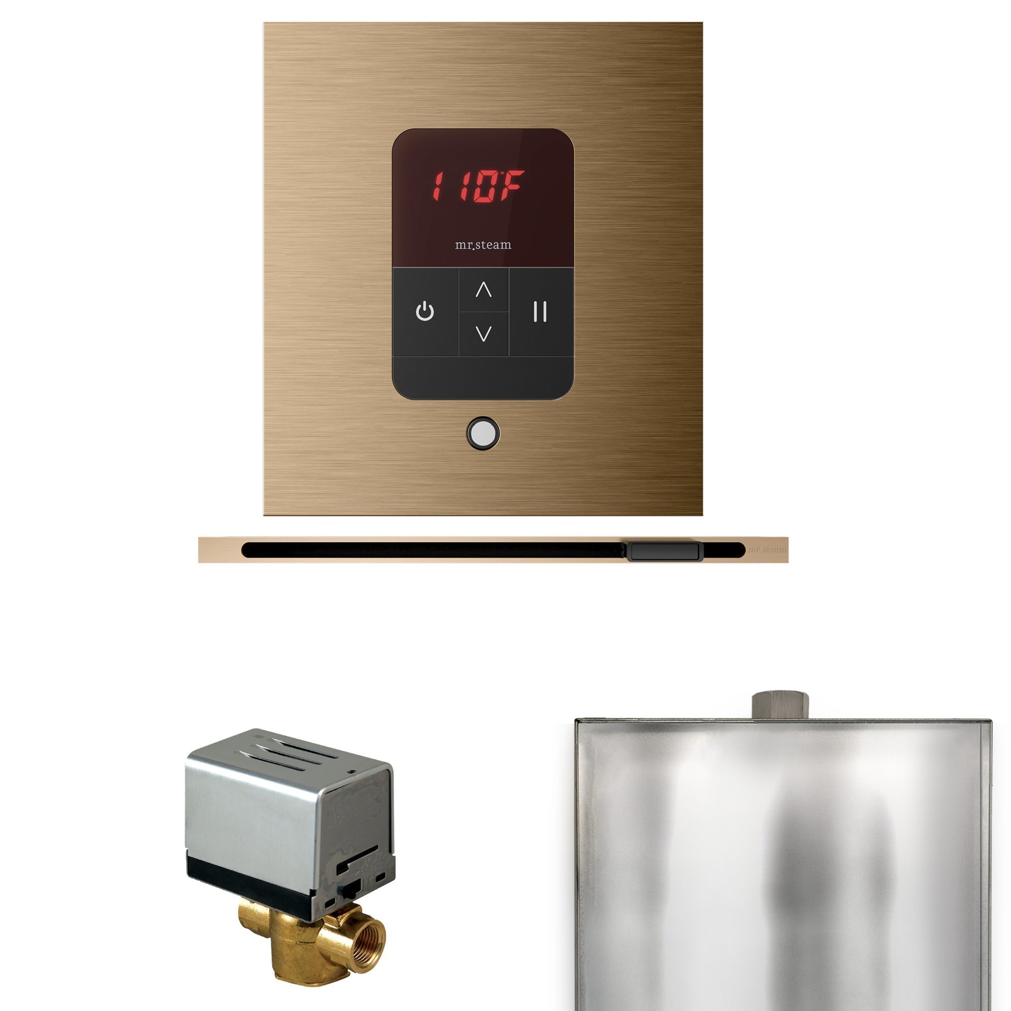 Mr. Steam Basic Butler Steam Shower Control Package with iTempo Control and Linear Steamhead