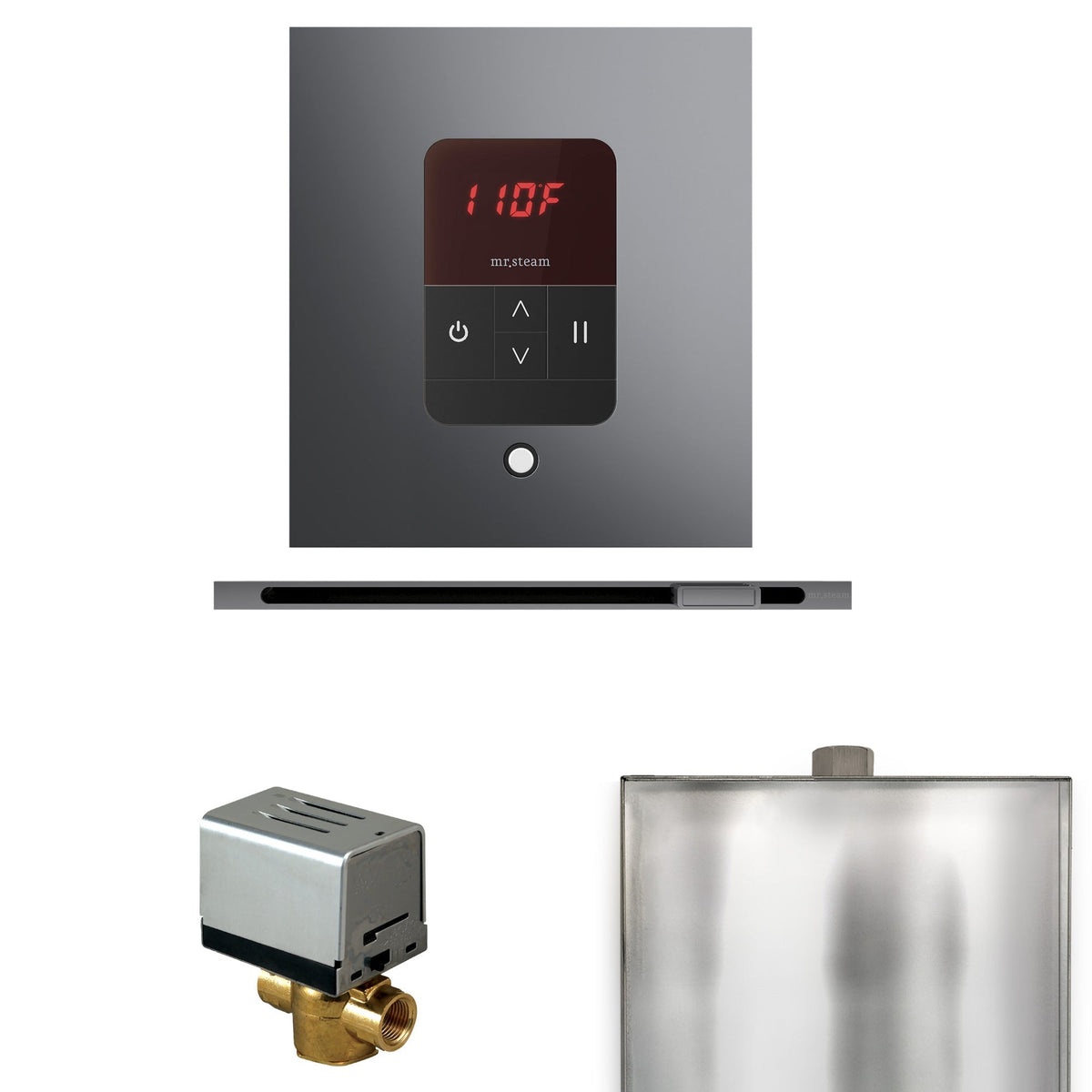 Mr. Steam Basic Butler Steam Shower Control Package with iTempo Control and Linear Steamhead