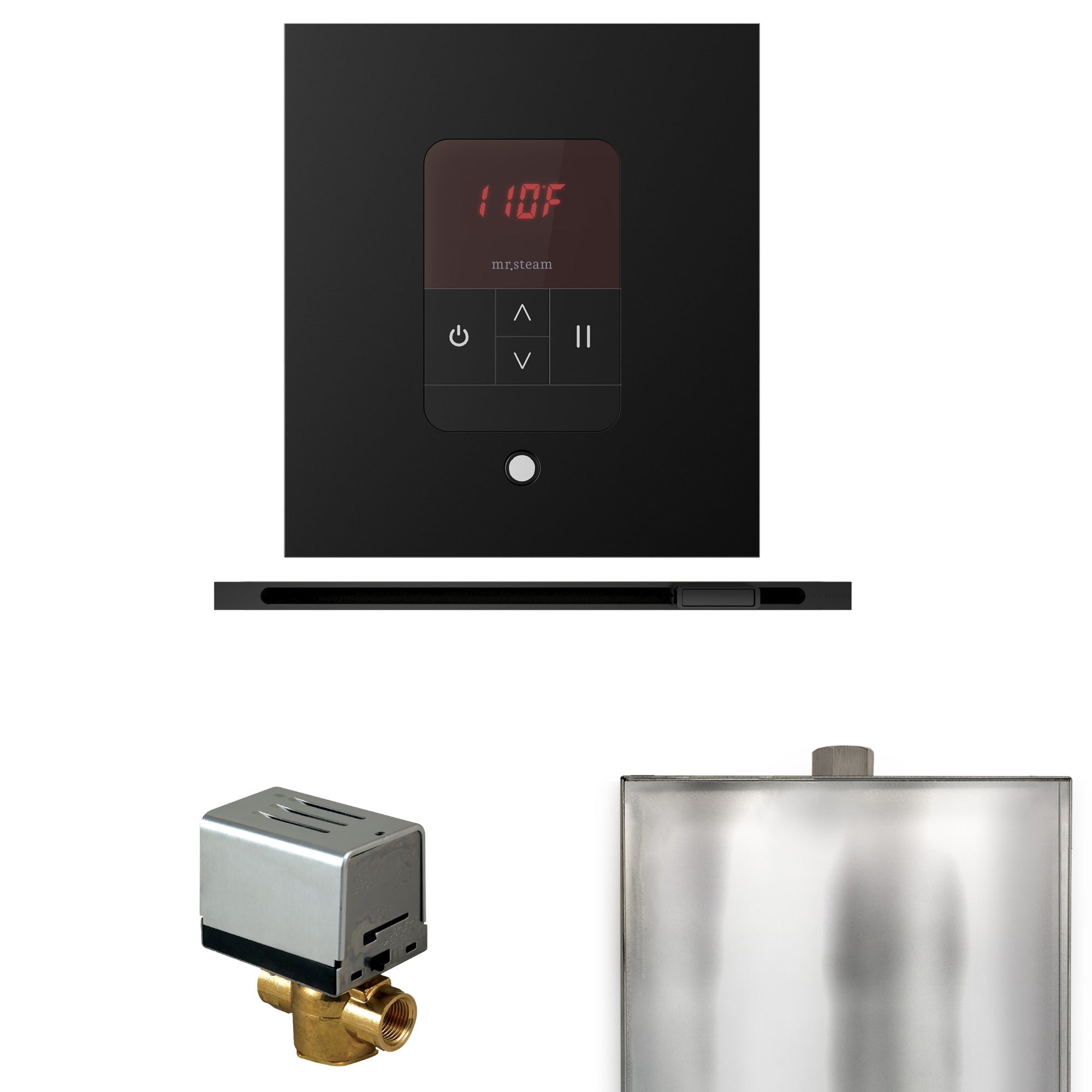 Mr. Steam Basic Butler Steam Shower Control Package with iTempo Control and Linear Steamhead