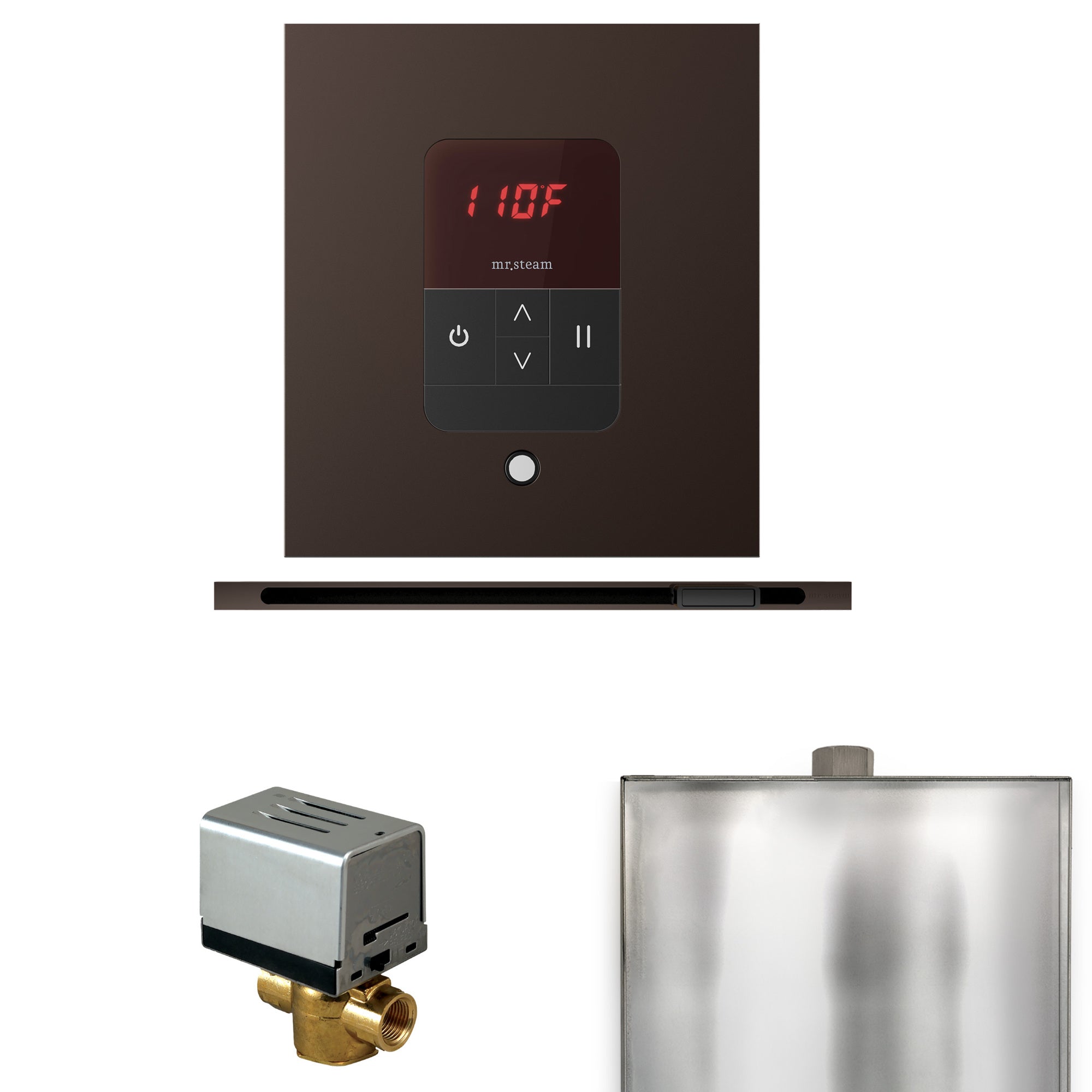 Mr. Steam Basic Butler Steam Shower Control Package with iTempo Control and Linear Steamhead