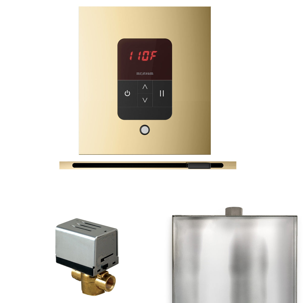 Mr. Steam Basic Butler Steam Shower Control Package with iTempo Control and Linear Steamhead